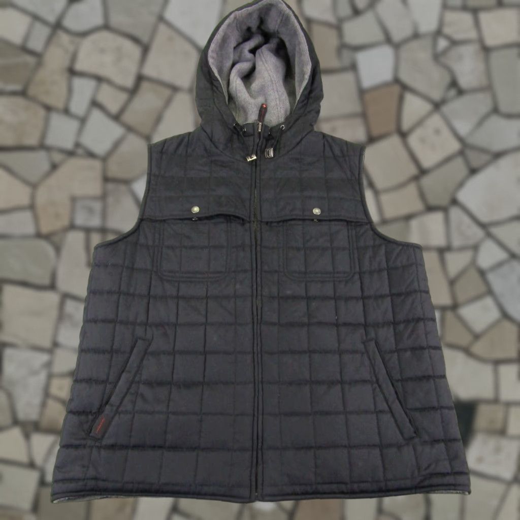 Ralph Lauren Lauren Ralph Lauren Vest Womens Large Black Gray Reversible Puffer Fleece LRL Size L / US 10 / IT 46 - 1 Thumbnail