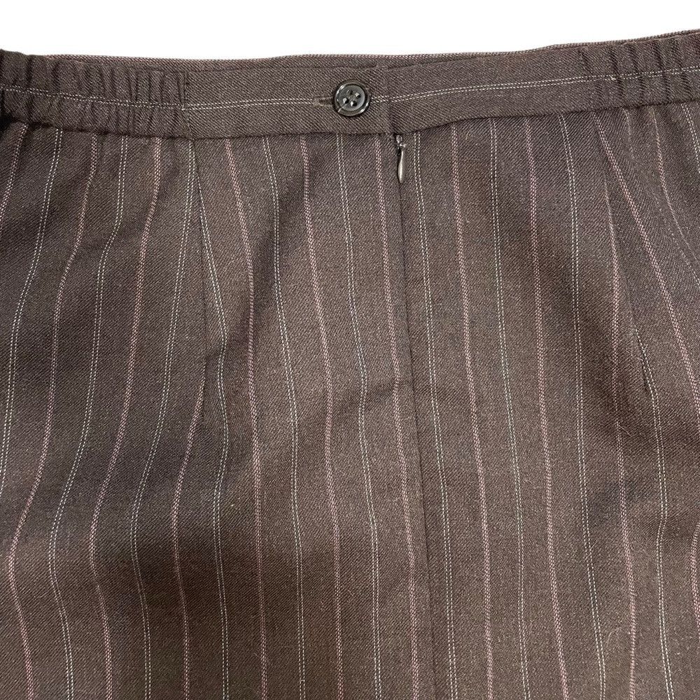Other Alfred Dunner Wool Brown Striped Pencil Skirt Size 8 Petite Size 30" / US 8 / IT 44 - 7 Thumbnail