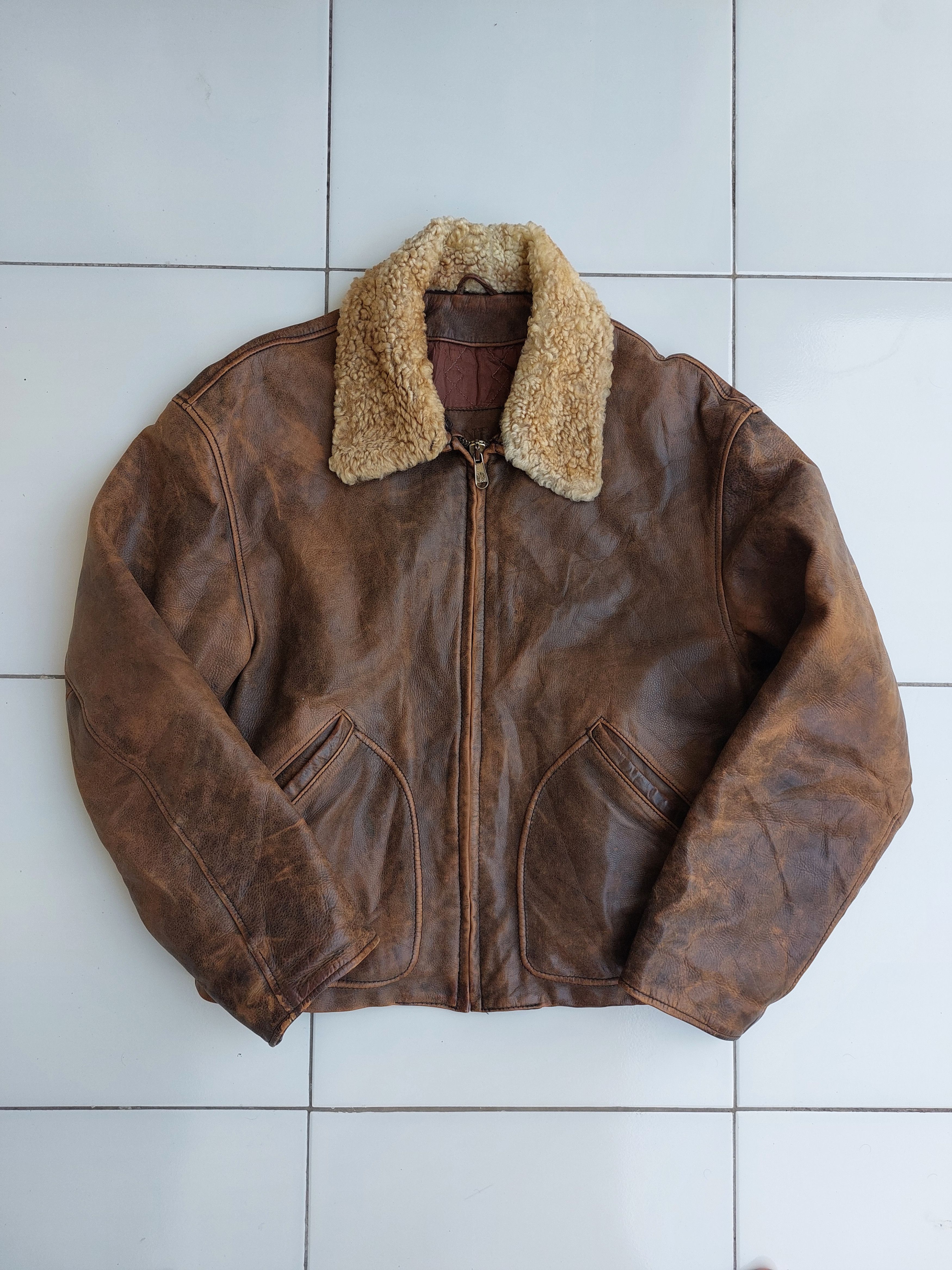Vintage CONRAD VINTAGE HIGHWAYMAN CLASSIC LEATHER JACKET Size US L / EU 52-54 / 3 - 3 Thumbnail