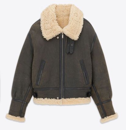 Saint Laurent Paris aviator jacket in aged leather and shearling Size US S / EU 44-46 / 1 - 1 Thumbnail