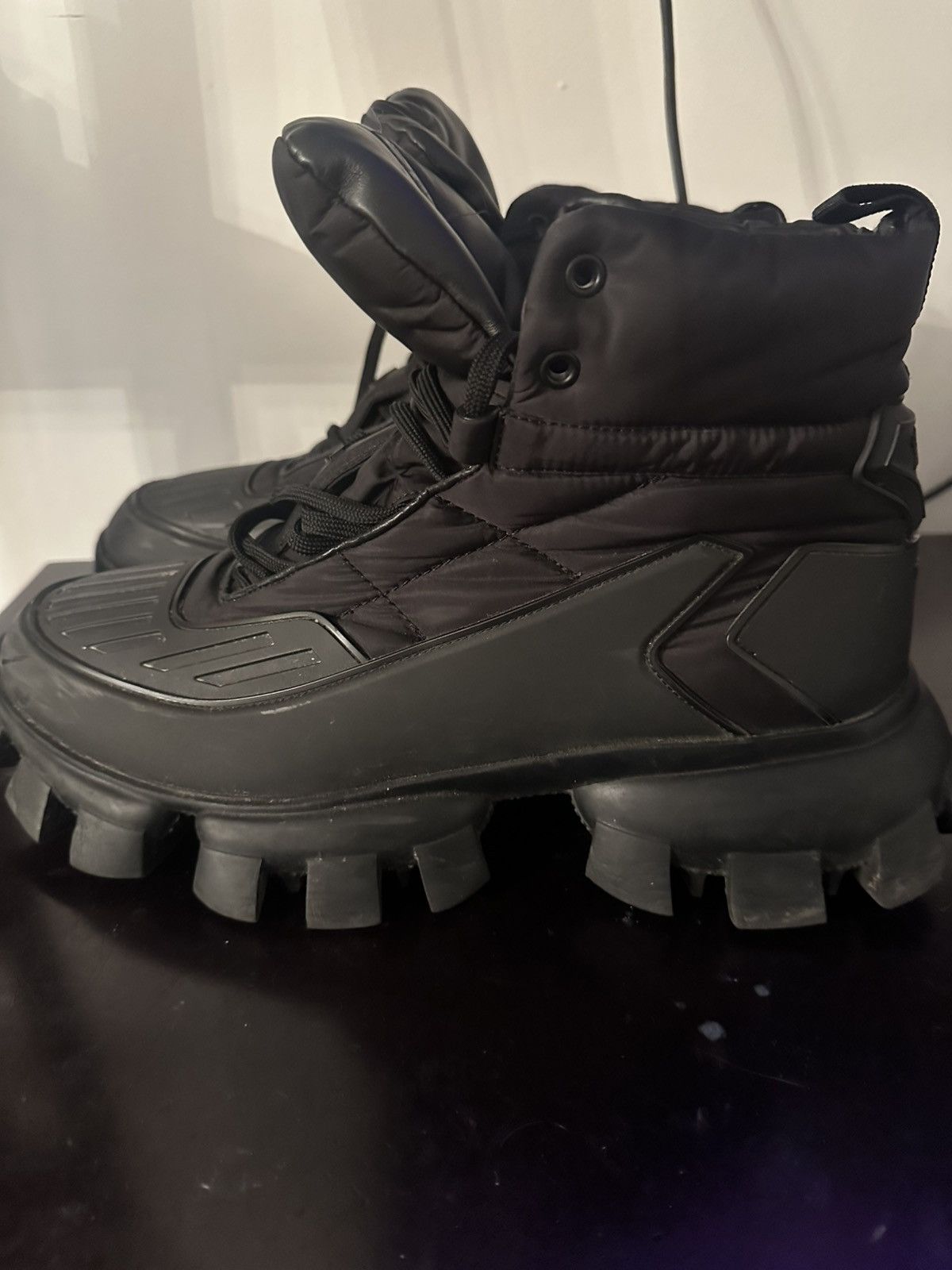 Prada Cloudbust Thunder prada black boots Size US 11.5 / EU 44-45 - 4 Thumbnail