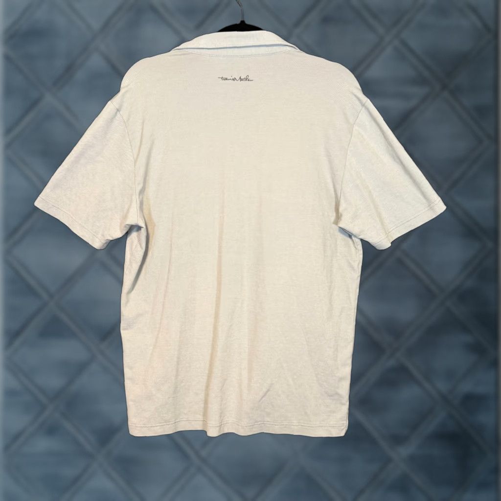 TravisMathew Travis Mathew Shirt Mens Medium Gray Short Sleeve Polo Golf Stretch Performance Size US M / EU 48-50 / 2 - 1 Thumbnail