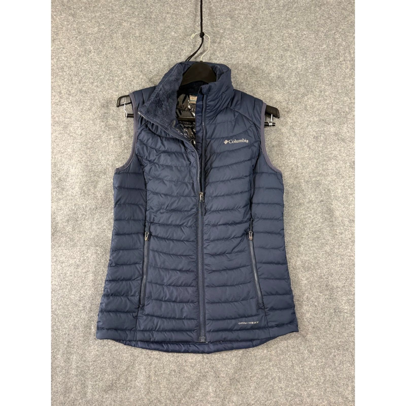 Vintage Columbia Powder Lite II Vest Womens S Navy Blue Full Zip Omni-Heat Lined Size S / US 4 / IT 40 - 3 Thumbnail