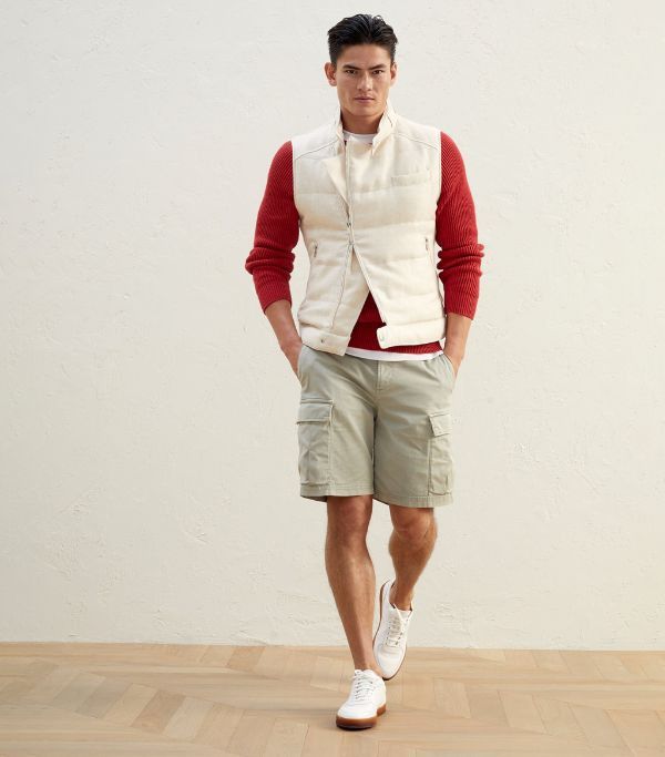image of Brunello Cucinelli O1W1Db10524 Bermuda Shorts In Light Brown, Men's (Size 32)