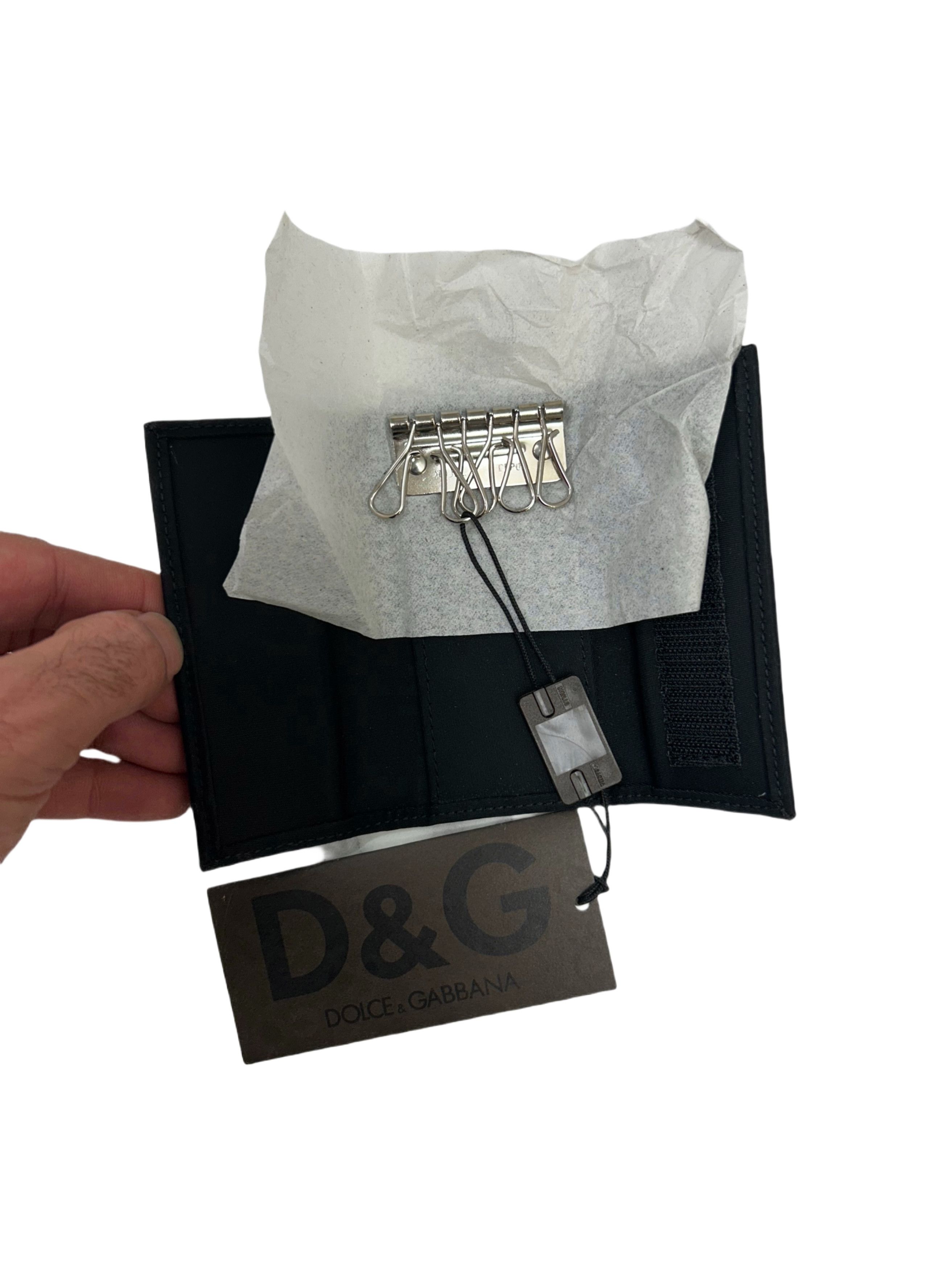 Dolce & Gabbana D&G ( Dolce & Gabbana ) Black Key Wallet With Embossed Logo Size ONE SIZE - 4 Thumbnail