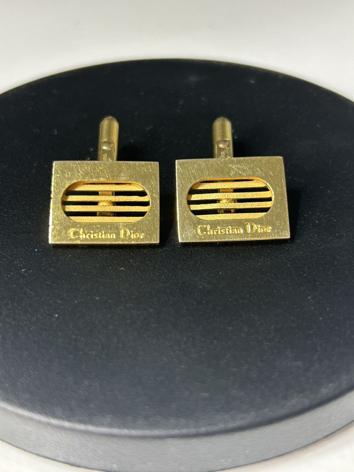 Dior Vintage Christian Dior Gold Tone Cufflinks Set Size ONE SIZE - 6 Thumbnail