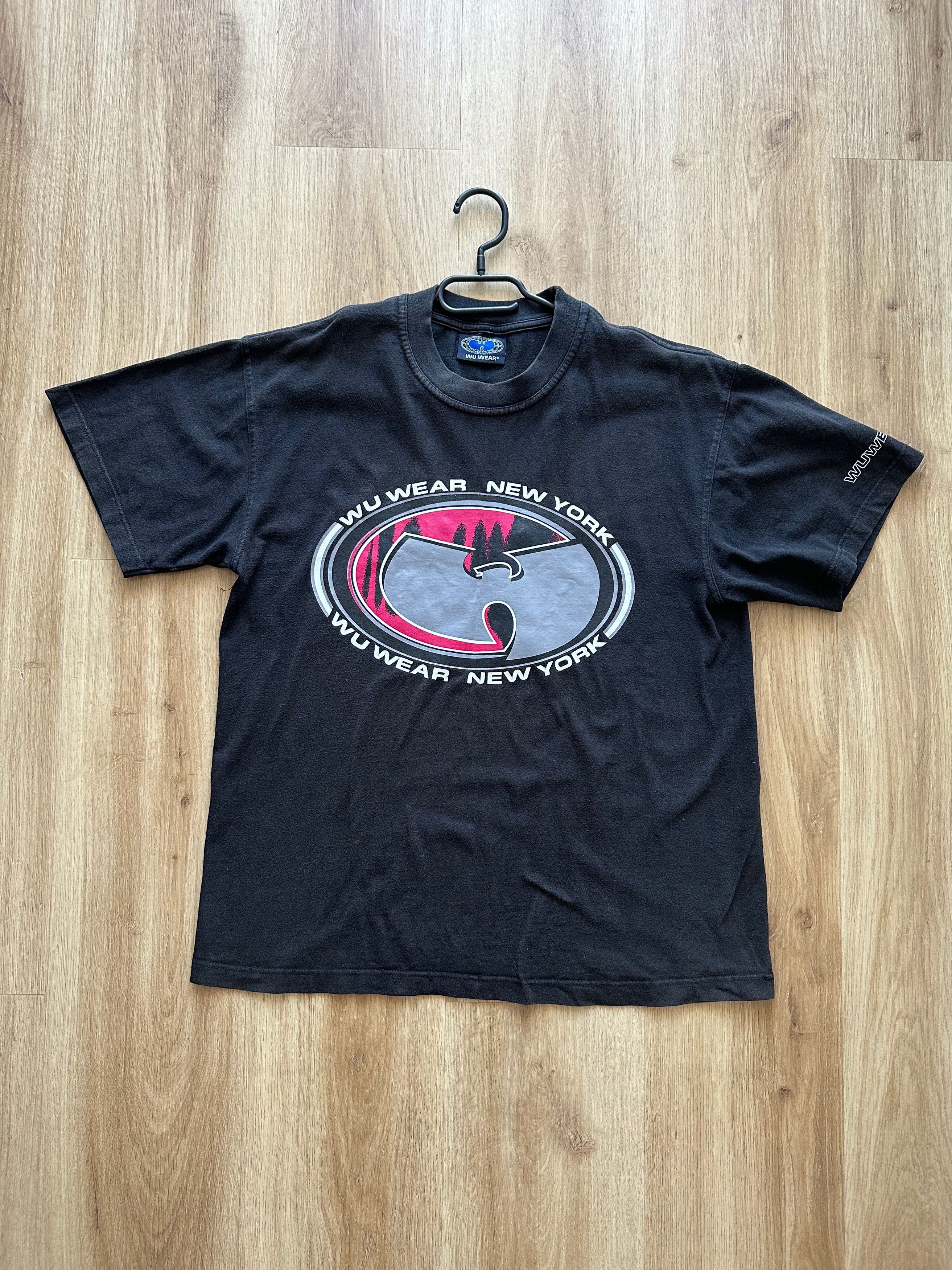 Rap Tees Wu Wear New York Wu Tang Clan faded black Rap Tee NYC Size US L / EU 52-54 / 3 - 9 Thumbnail