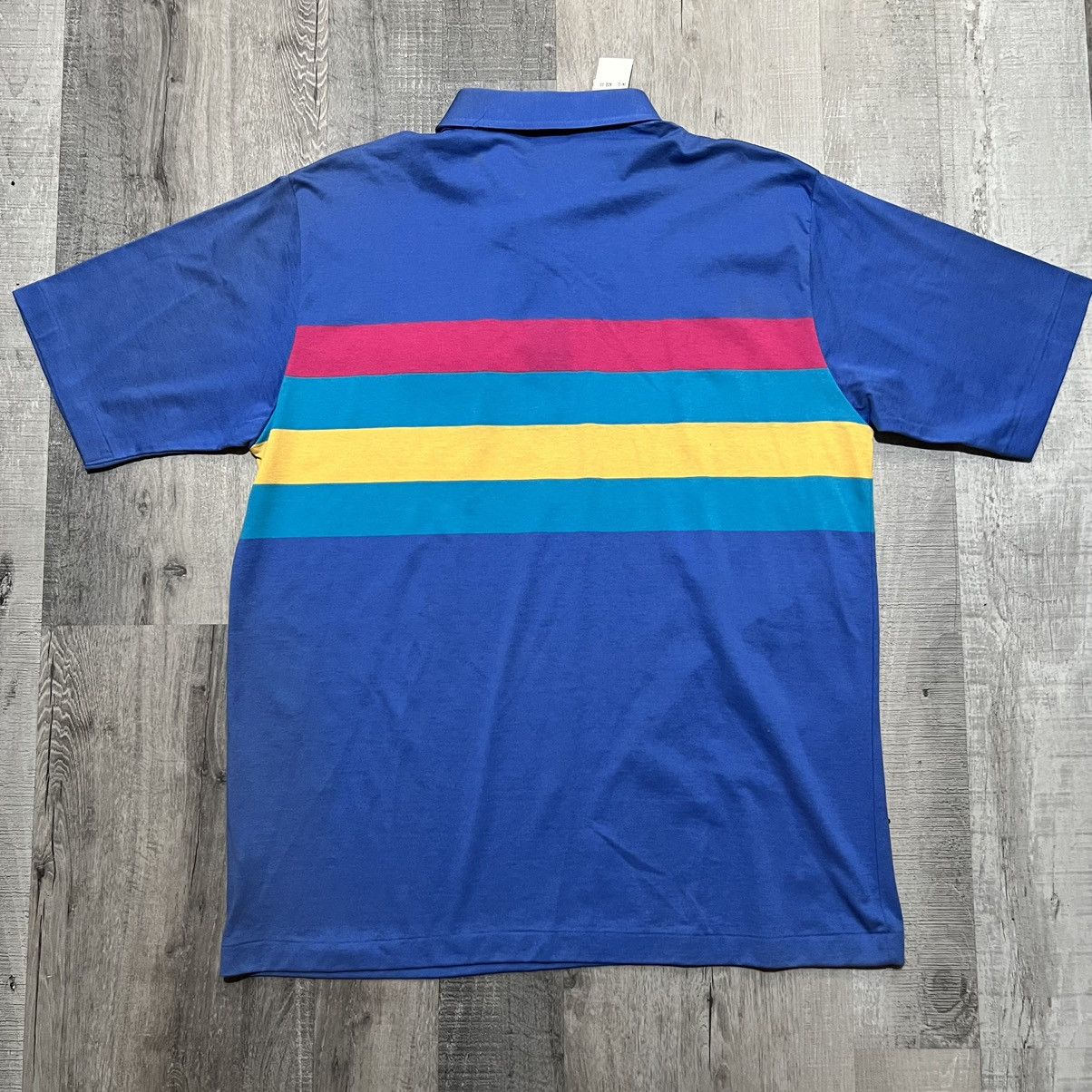 Arrow × Vintage VTG 1980s Tournament By Arrow Pink/Blue Striped Preppy Polo Size US XL / EU 56 / 4 - 3 Thumbnail