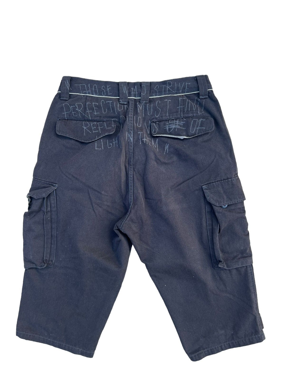 Vintage Vintage ILA VEE DUB Japan Poem Parachute Cargo Short Pant Size US 31 - 2 Thumbnail