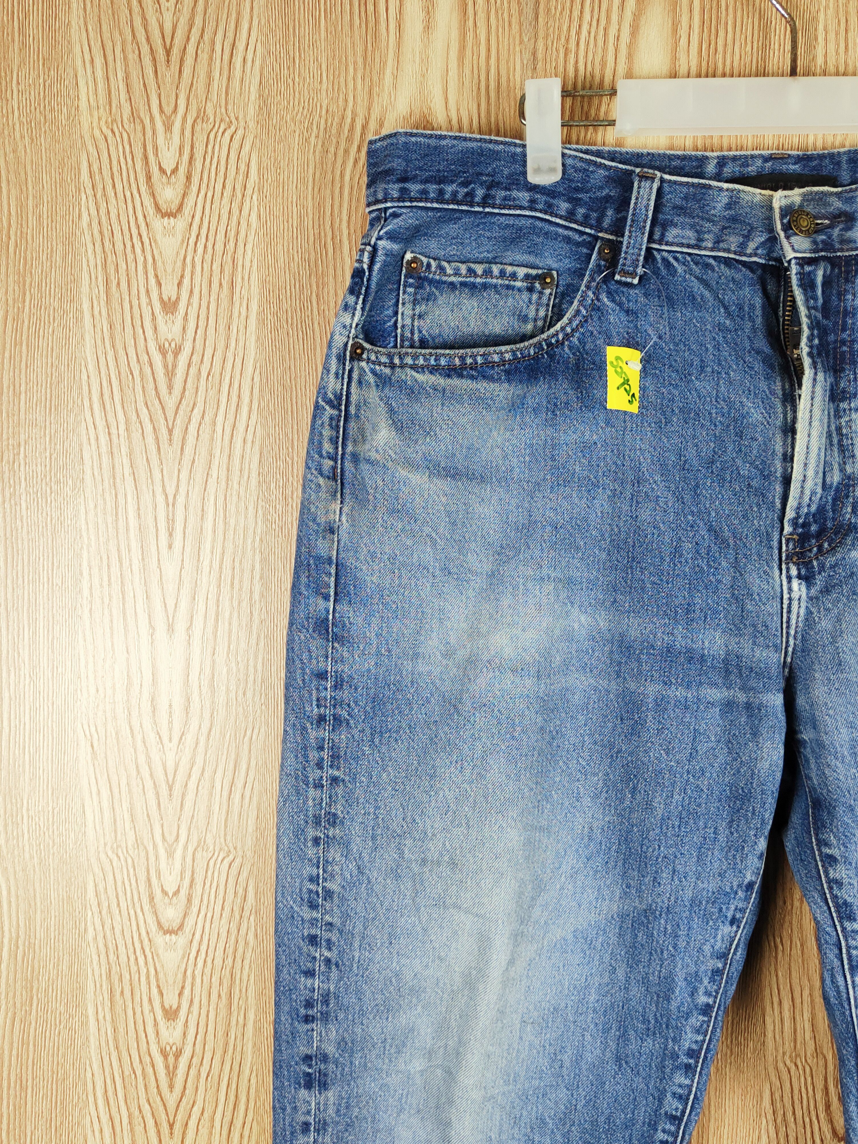 Japanese Brand Uniqlo Dark Blue Faded Distressed Ripped Jeans #S2725 Size US 36 / EU 52 - 3 Thumbnail
