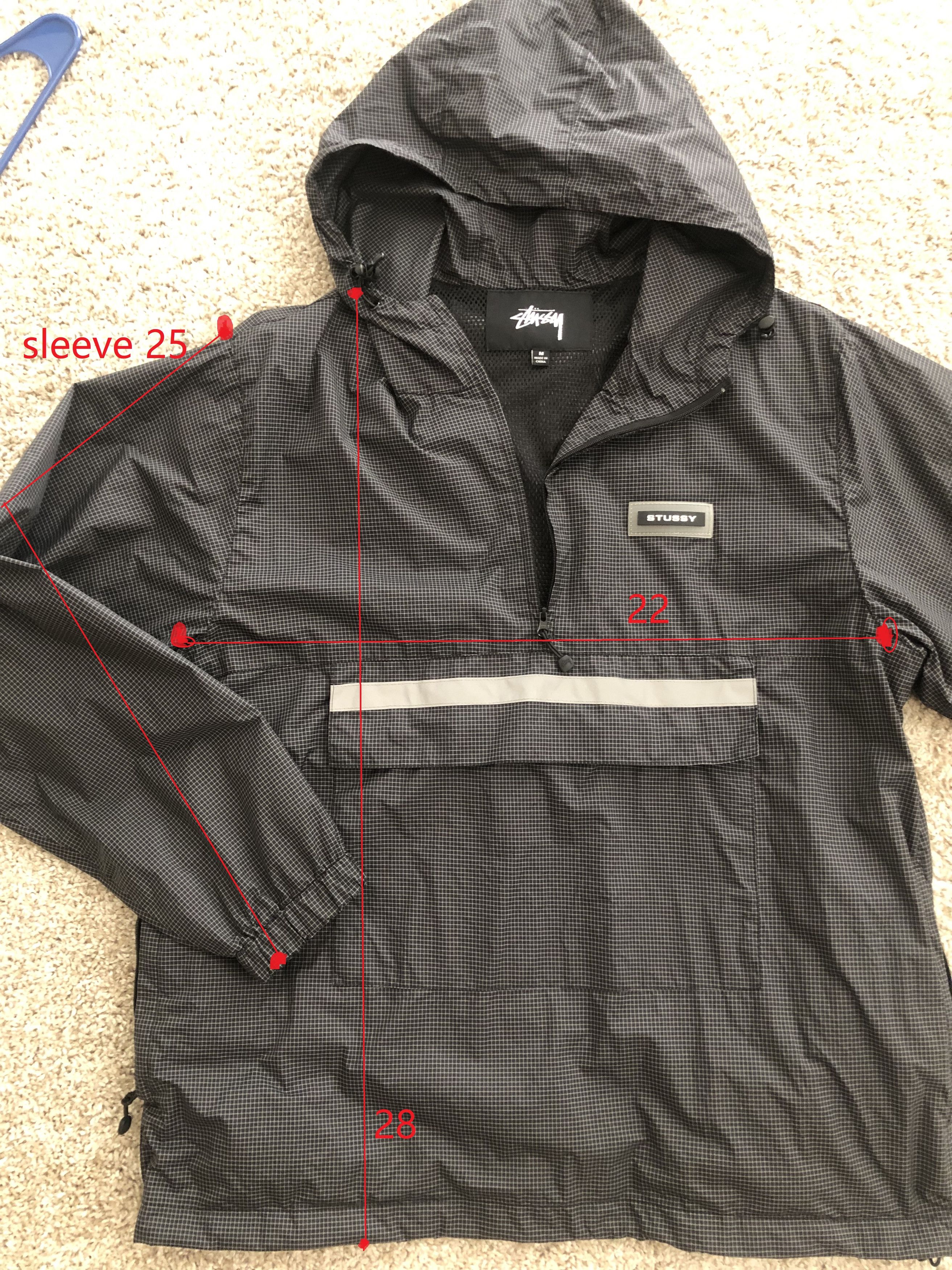 Stussy Windbreaker - 1/2 Zip Hooded Pullover Black Nylon Jacket Size US M / EU 48-50 / 2 - 8 Thumbnail