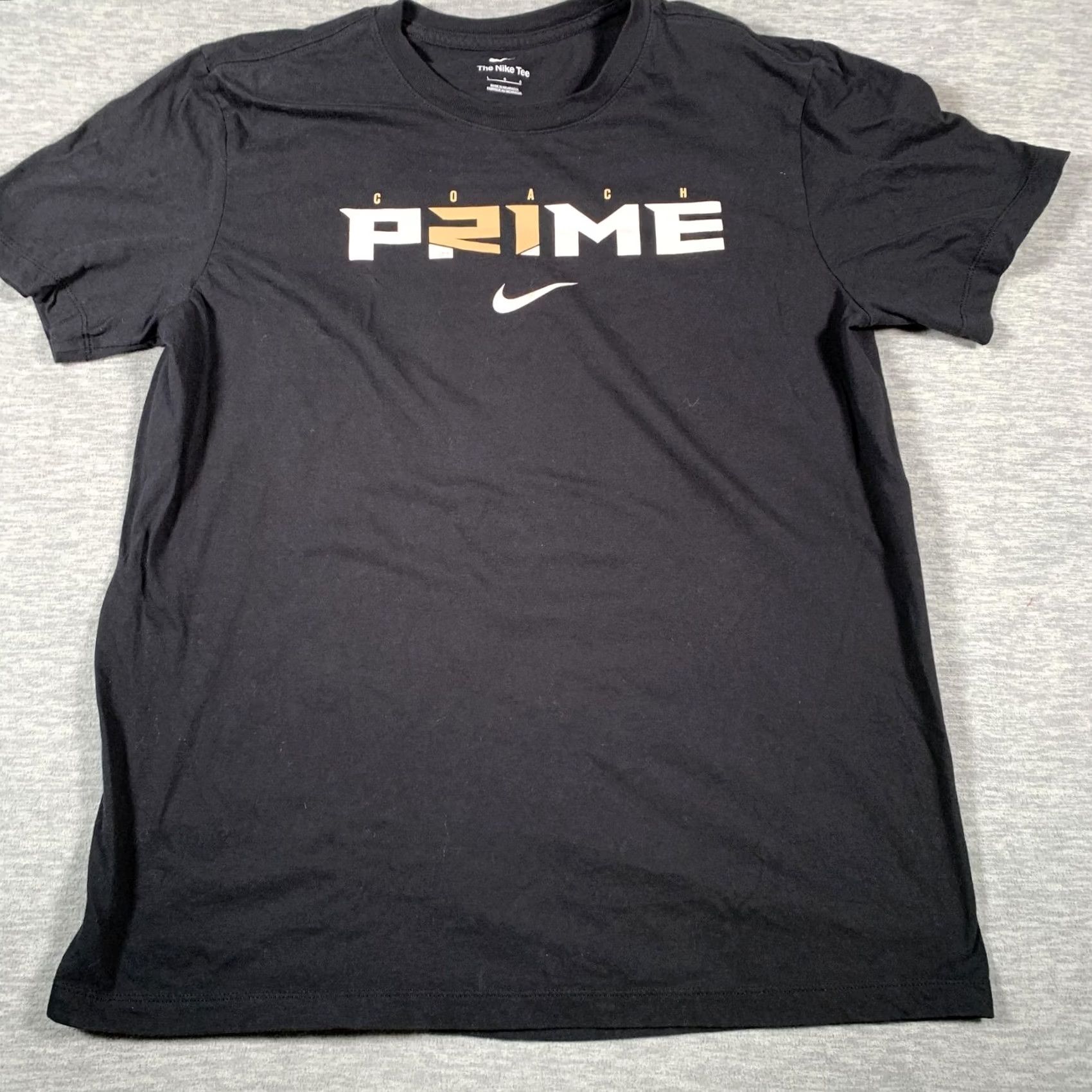 Nike Nike Shirt Mens Medium Black Gold Coach Prime Graphic Short Sleeve The Nike Tee Size US M / EU 48-50 / 2 - 3 Thumbnail