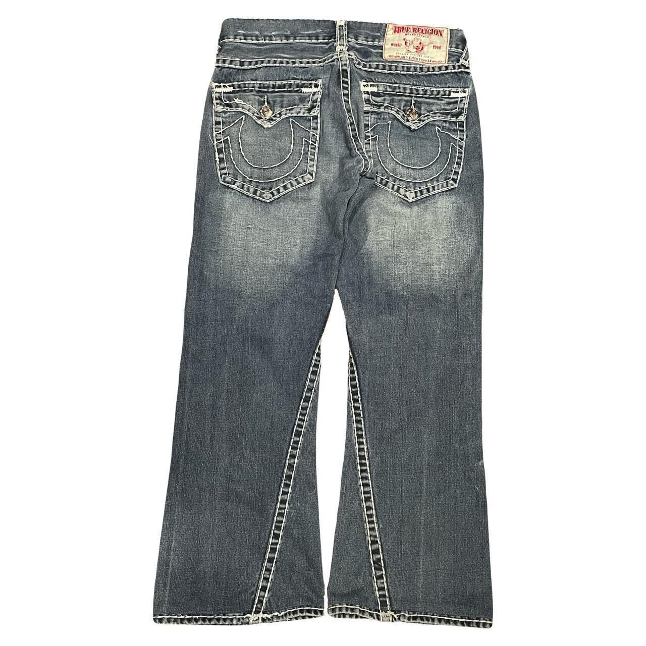True Religion Y2K True Religion Joey Super T White Stitch Flared