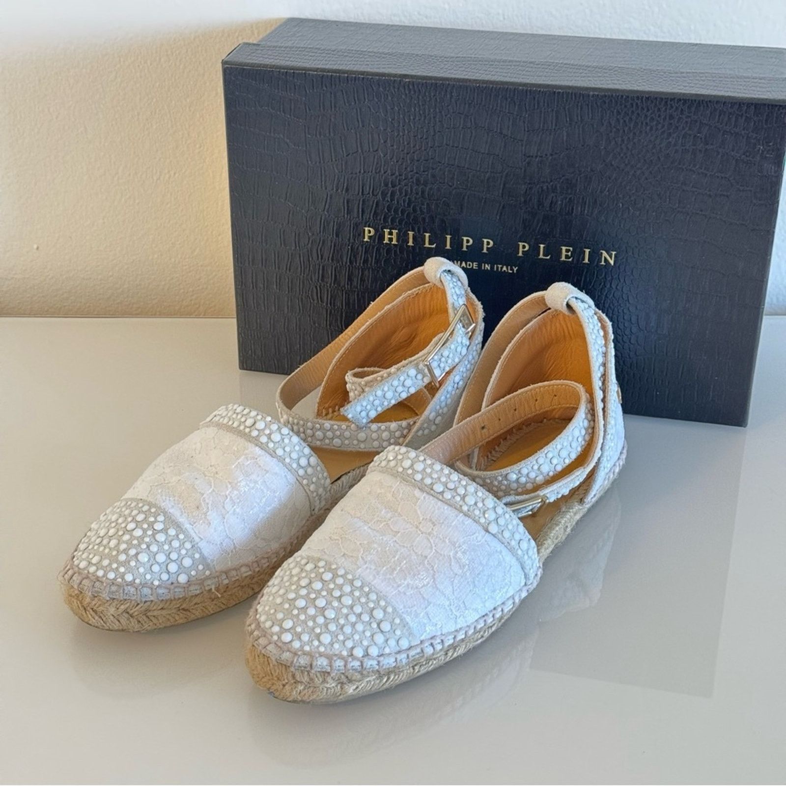 Philipp Plein PHILIPP PLEIN Espadrille Shoes For Women, Size 39, Authentic Size US 8.5 / IT 38.5 - 2 Thumbnail