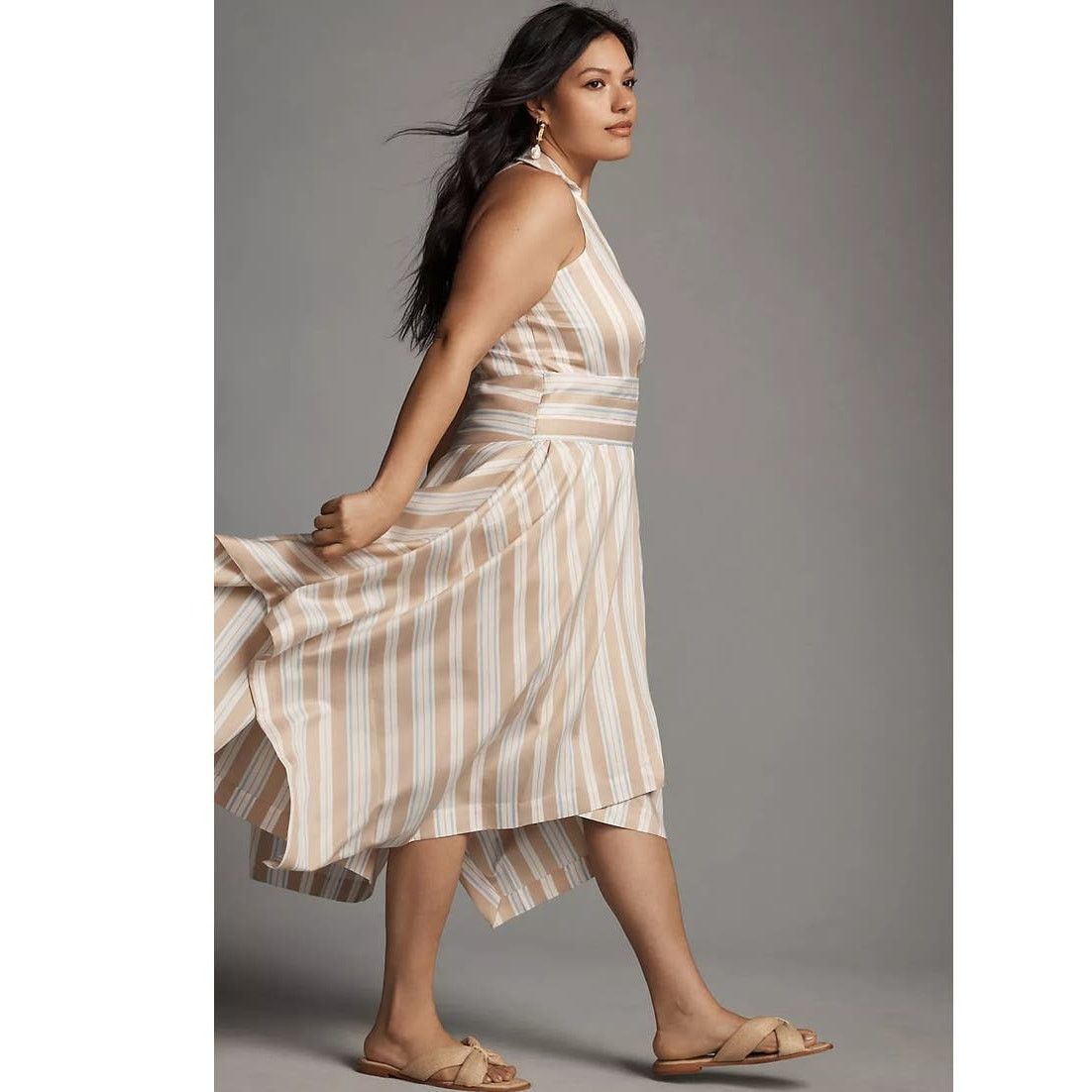 Anthropologie New Anthropologie Maeve Asymmetrical Wrap Shirt Dress $180 Size XL / US 12-14 / IT 48-50 - 3 Thumbnail