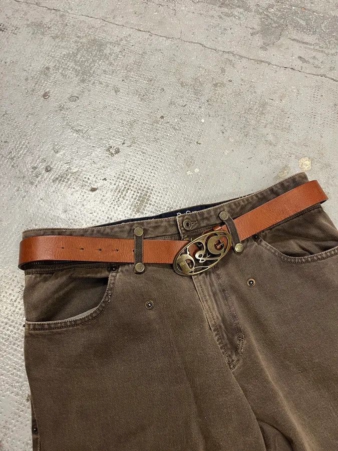 Dolce & Gabbana SS2004 Dolce & Gabbana Brown Premium Leather Belt Size ONE SIZE - 3 Thumbnail