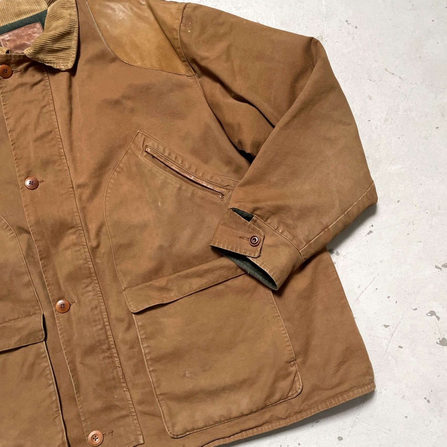 Polo Ralph Lauren VINTAGE Polo Ralph Lauren Jacket Polo Sportsman Barn Ranch Leather Trim Jacket Made USA XL Mens Brown USA Rancher Distressed Workwear Chore Size US XL / EU 56 / 4 - 3 Thumbnail