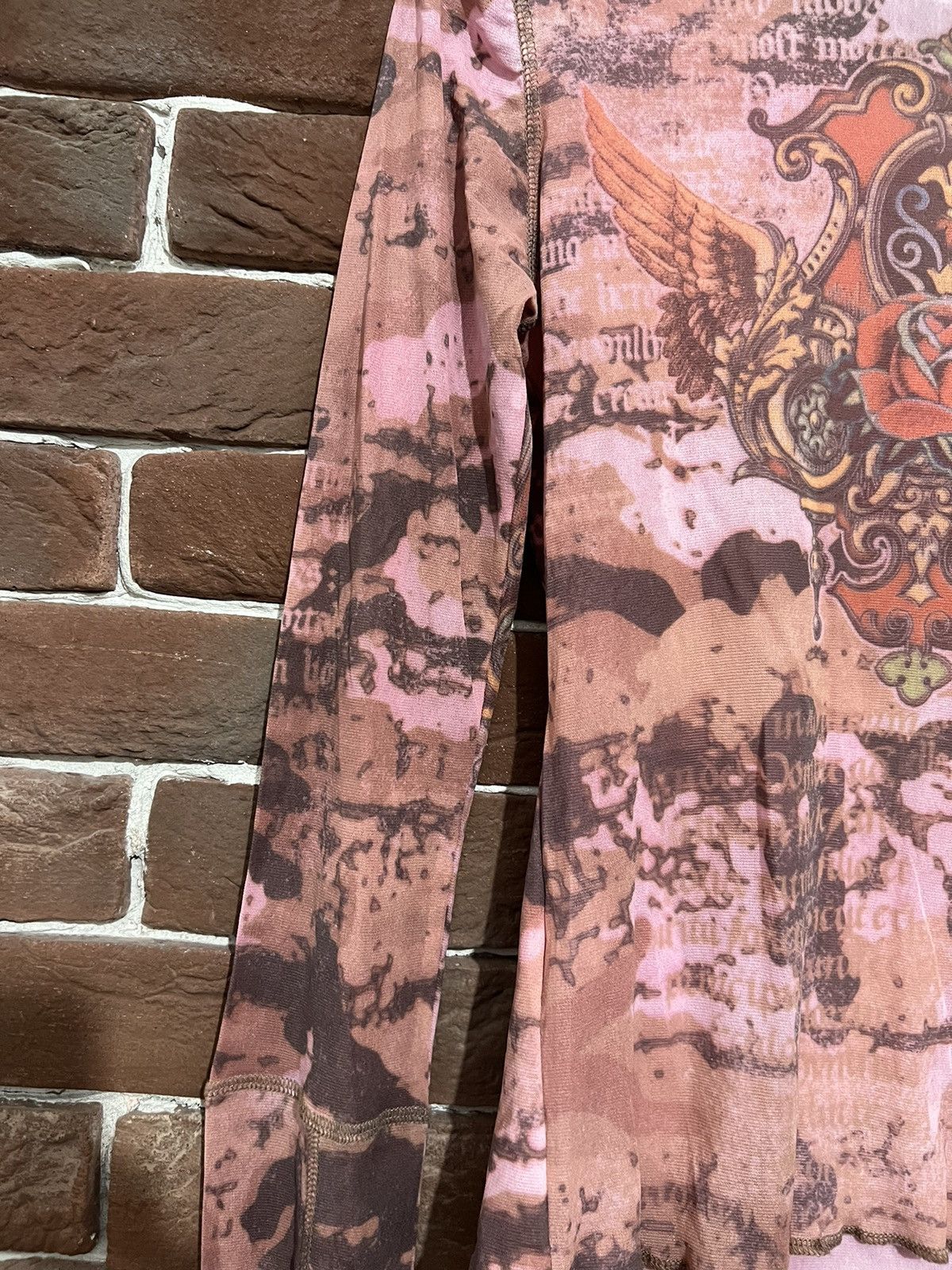 Jean Paul Gaultier Rare Vintage Poem Words Y2K Mesh top like jean paul Gaultier Size M / US 6-8 / IT 42-44 - 5 Thumbnail