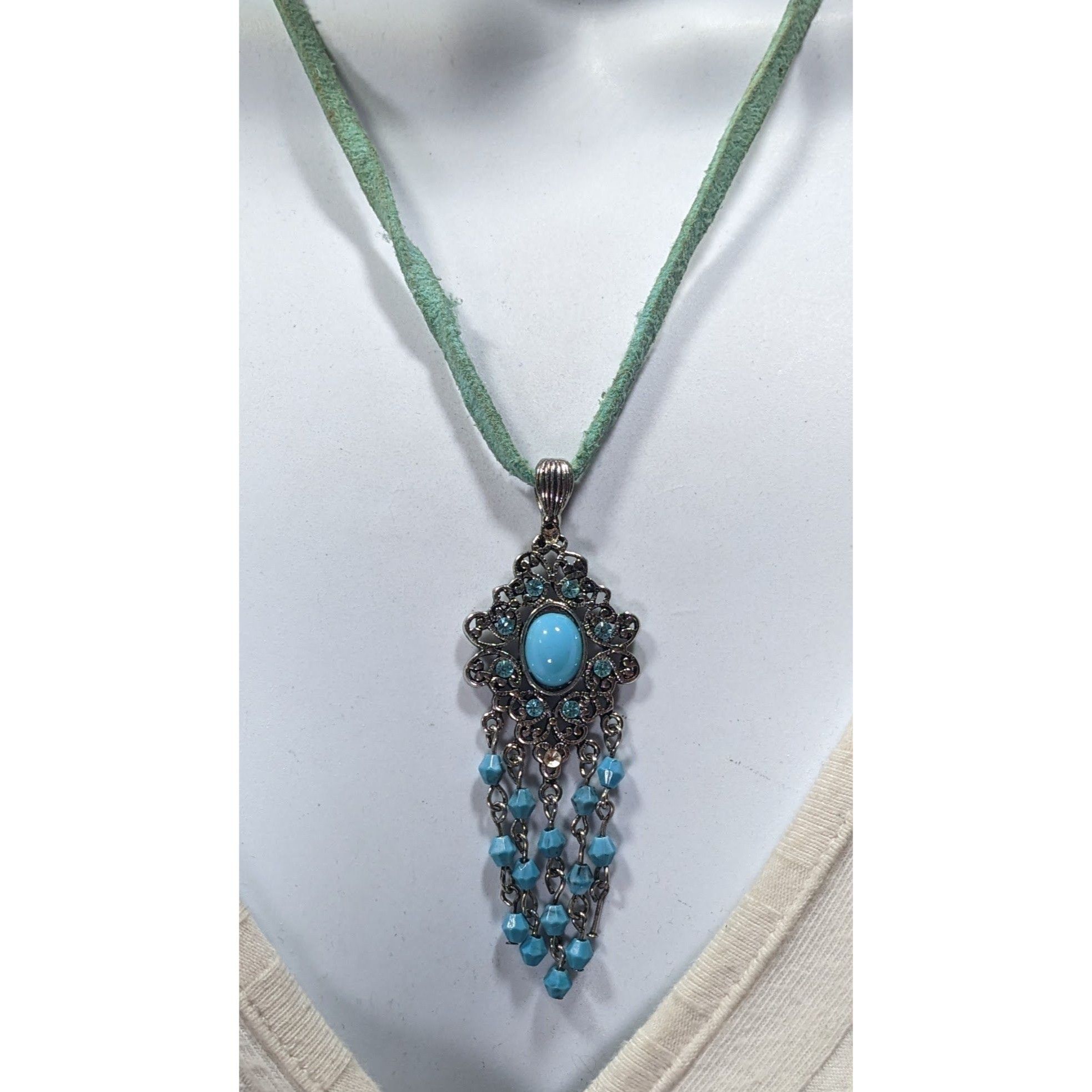 Other Bohemian Princess Blue Gemmed And Beaded Tassel Necklace Size ONE SIZE - 5 Thumbnail