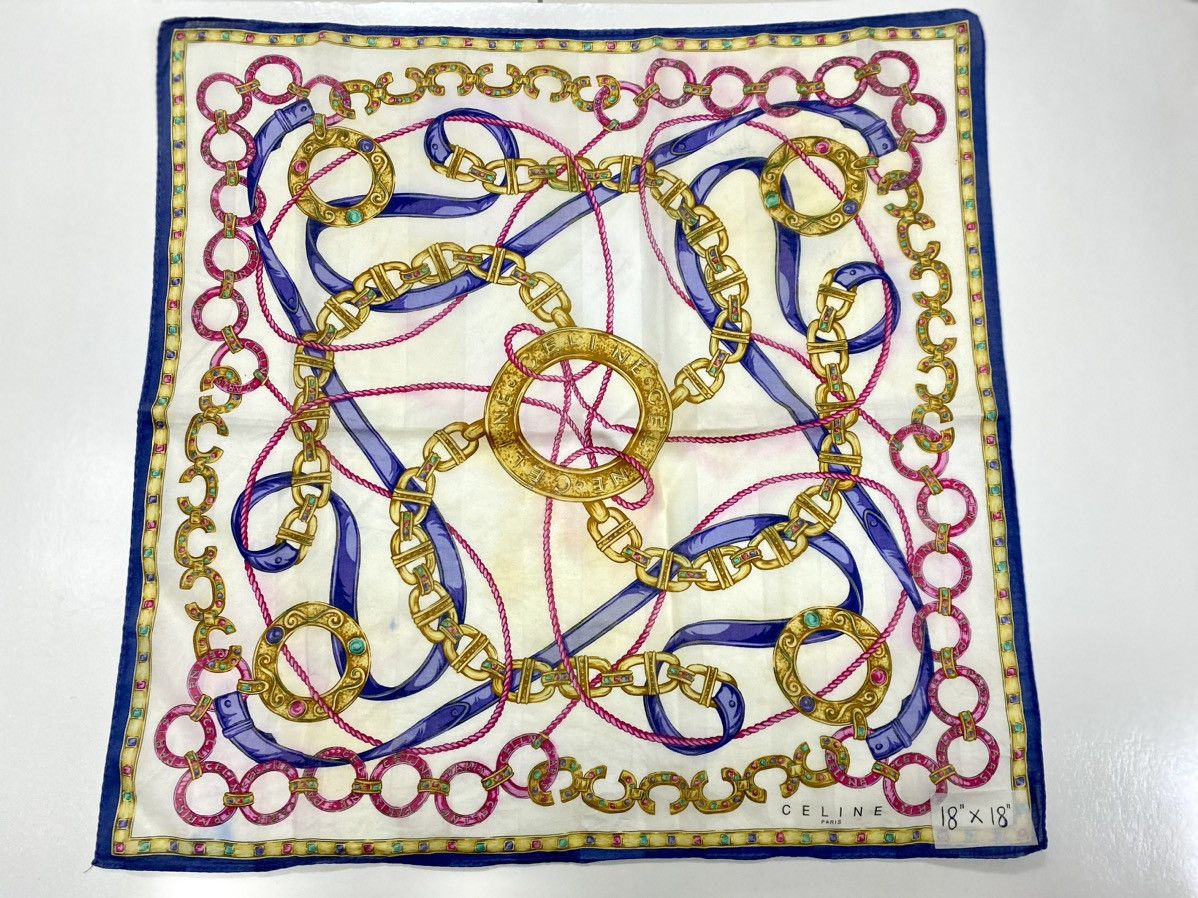 Celine × Designer × Japanese Brand Vintage Celine Paris Design Style Handkerchief/Bandana Size ONE SIZE - 4 Thumbnail
