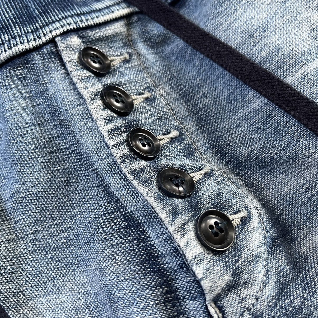Japanese Brand Deep Blue Kapital Style Washed Denim Sweat Pants Size US 30 / EU 46 - 5 Thumbnail