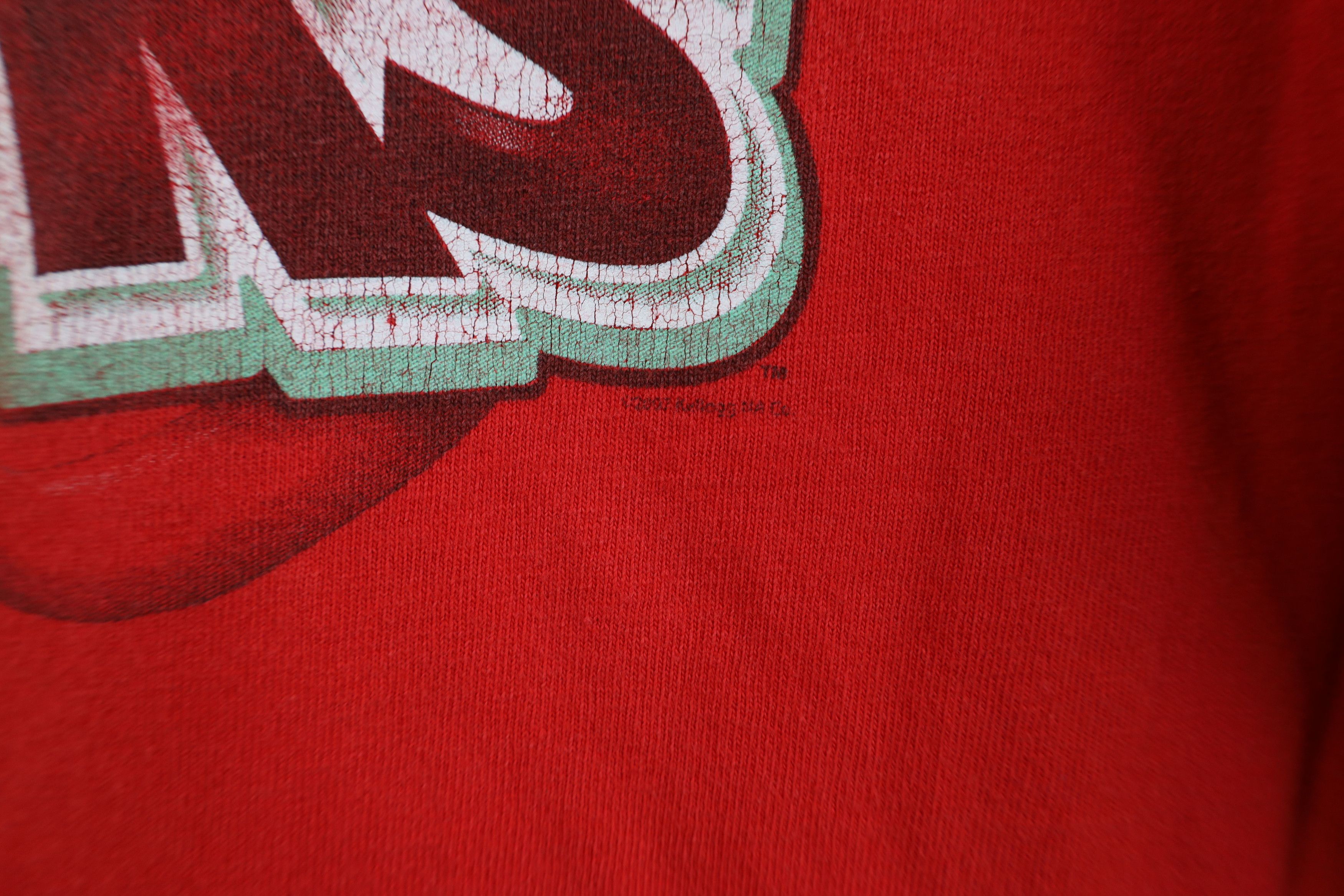 Vintage Vintage Y2K Kelloggs Cereal Apple Jacks T-Shirt Red Size US S / EU 44-46 / 1 - 5 Thumbnail