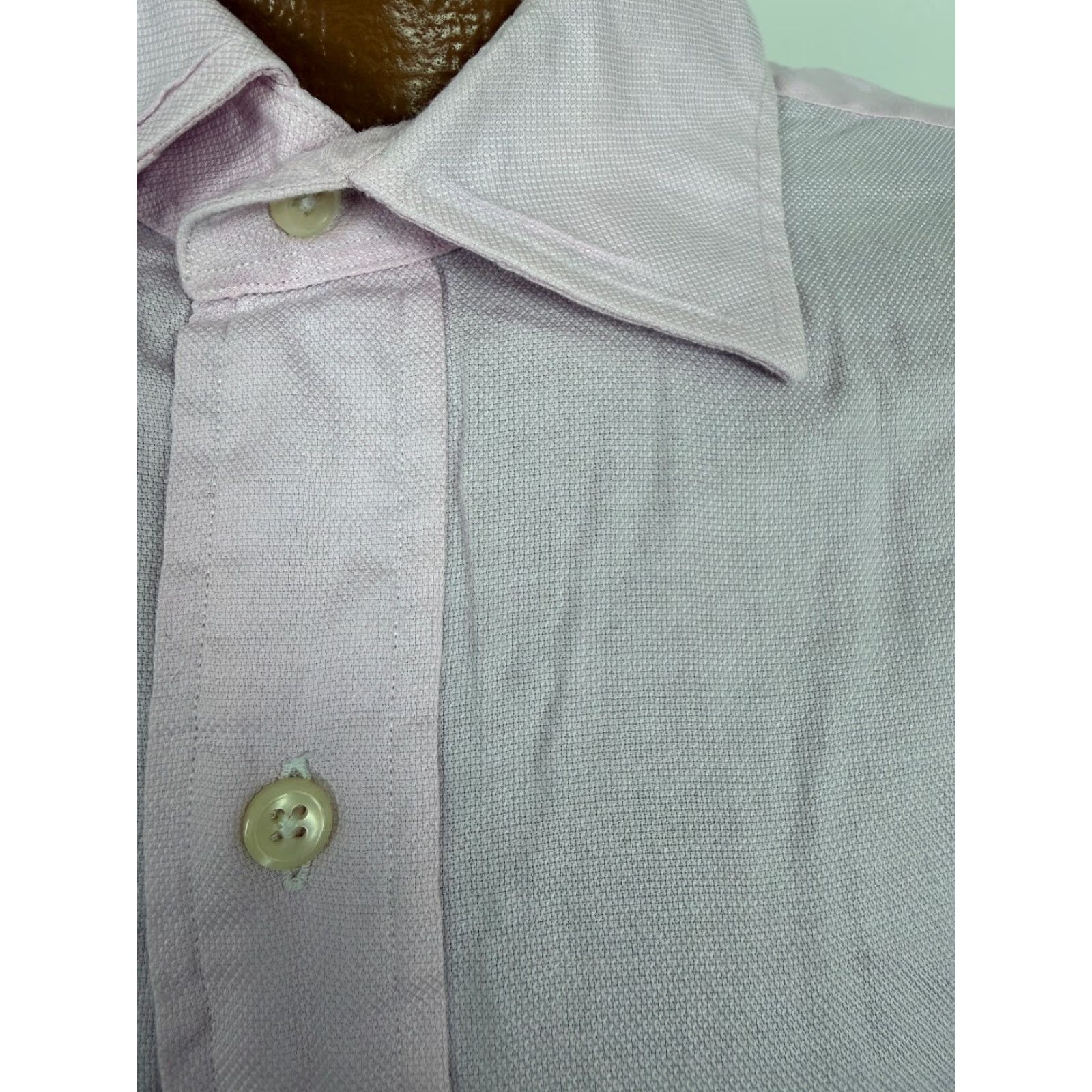 Ralph Lauren VINTAGE Ralph Lauren Dress Shirt Men XL Pink Cotton 90s Philip 17.5 34 35 Size 46R - 6 Thumbnail