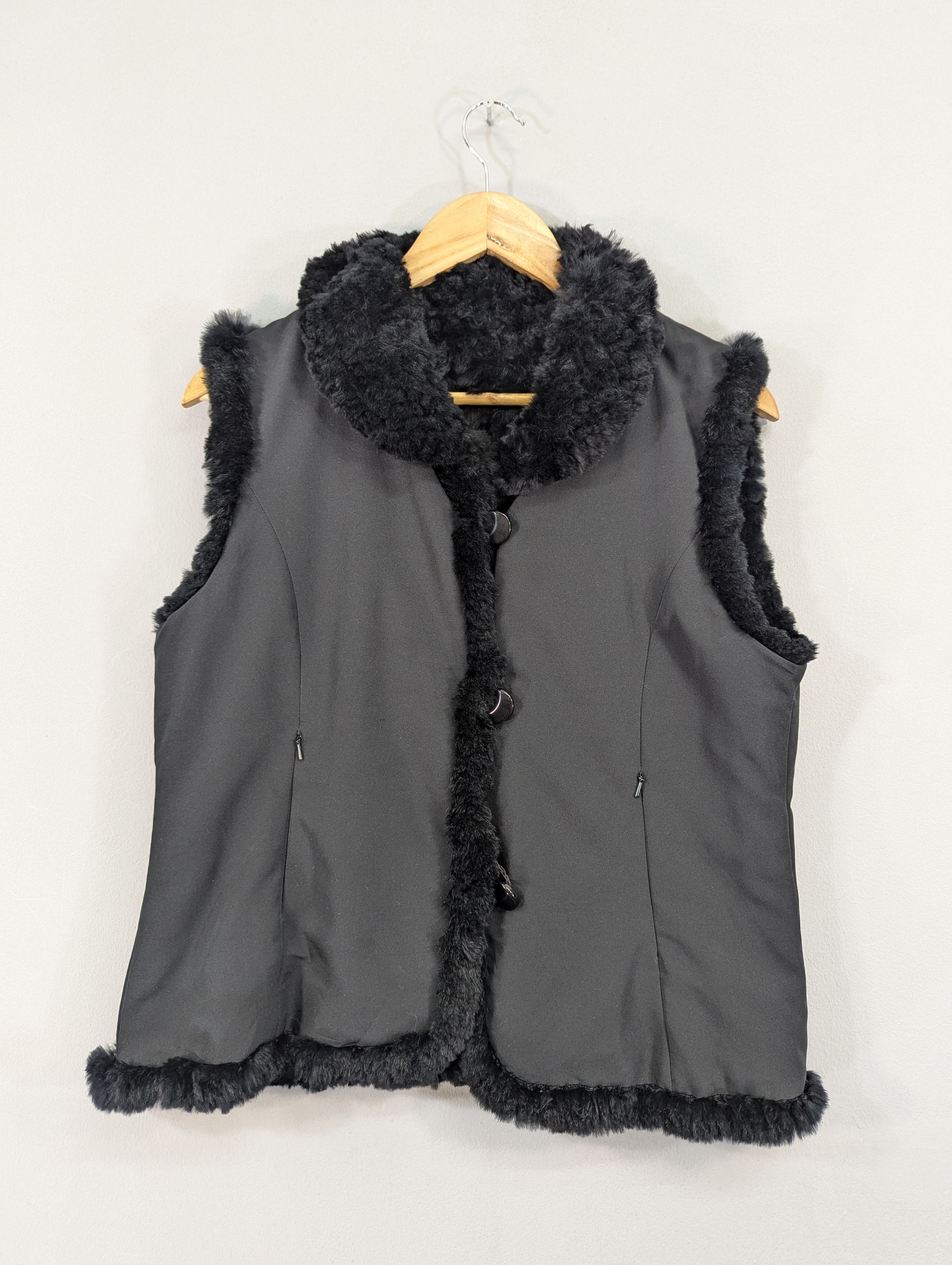 Japanese Brand Unbrand Mink Fur Rabbit Reversible Sleeveless Jacket Size M / US 6-8 / IT 42-44 - 1 Thumbnail