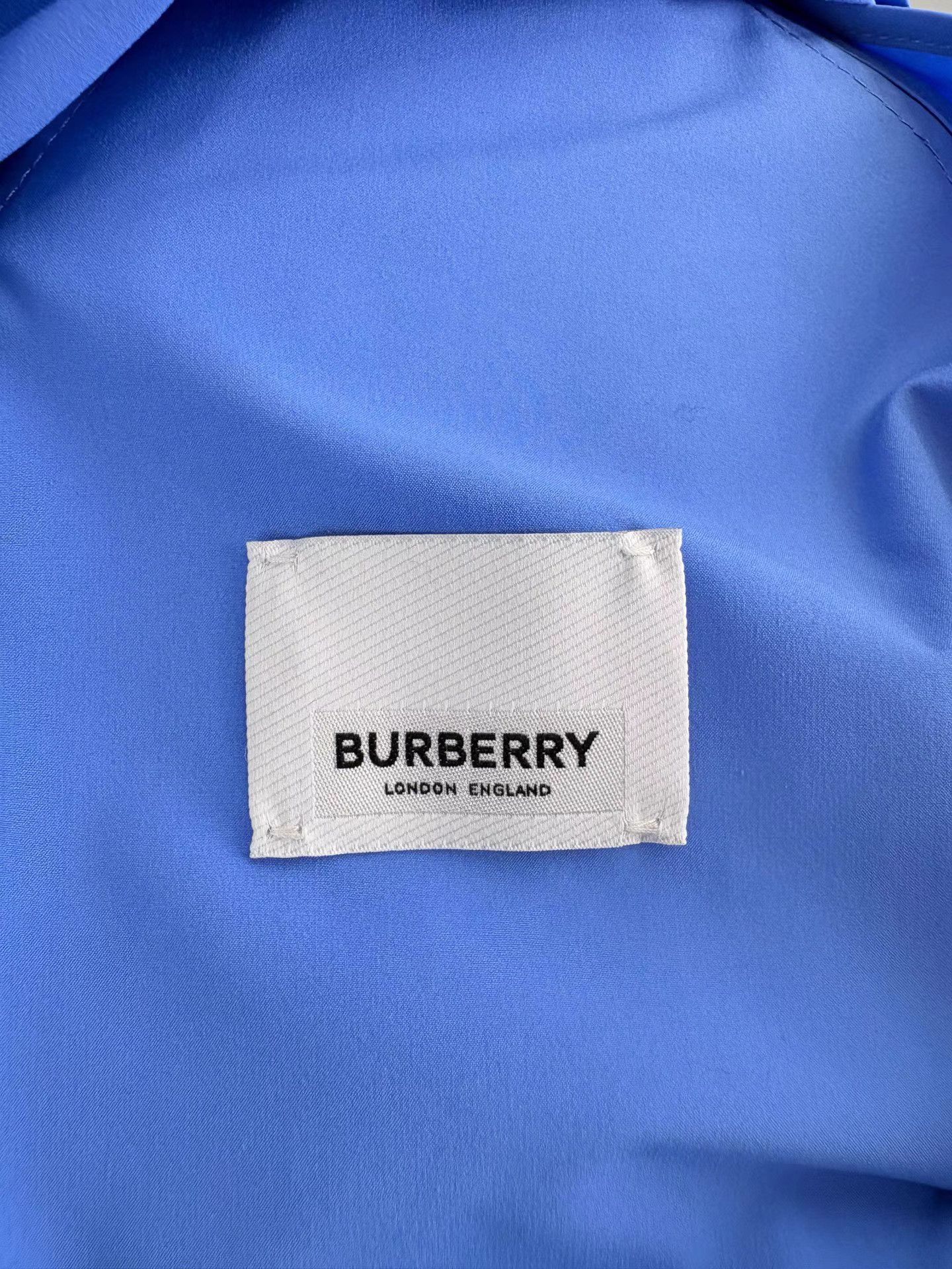 Burberry BURBERRY Blue Drawstring Waist Trench Coat Size XXS / US 00 / IT 34 - 5 Thumbnail