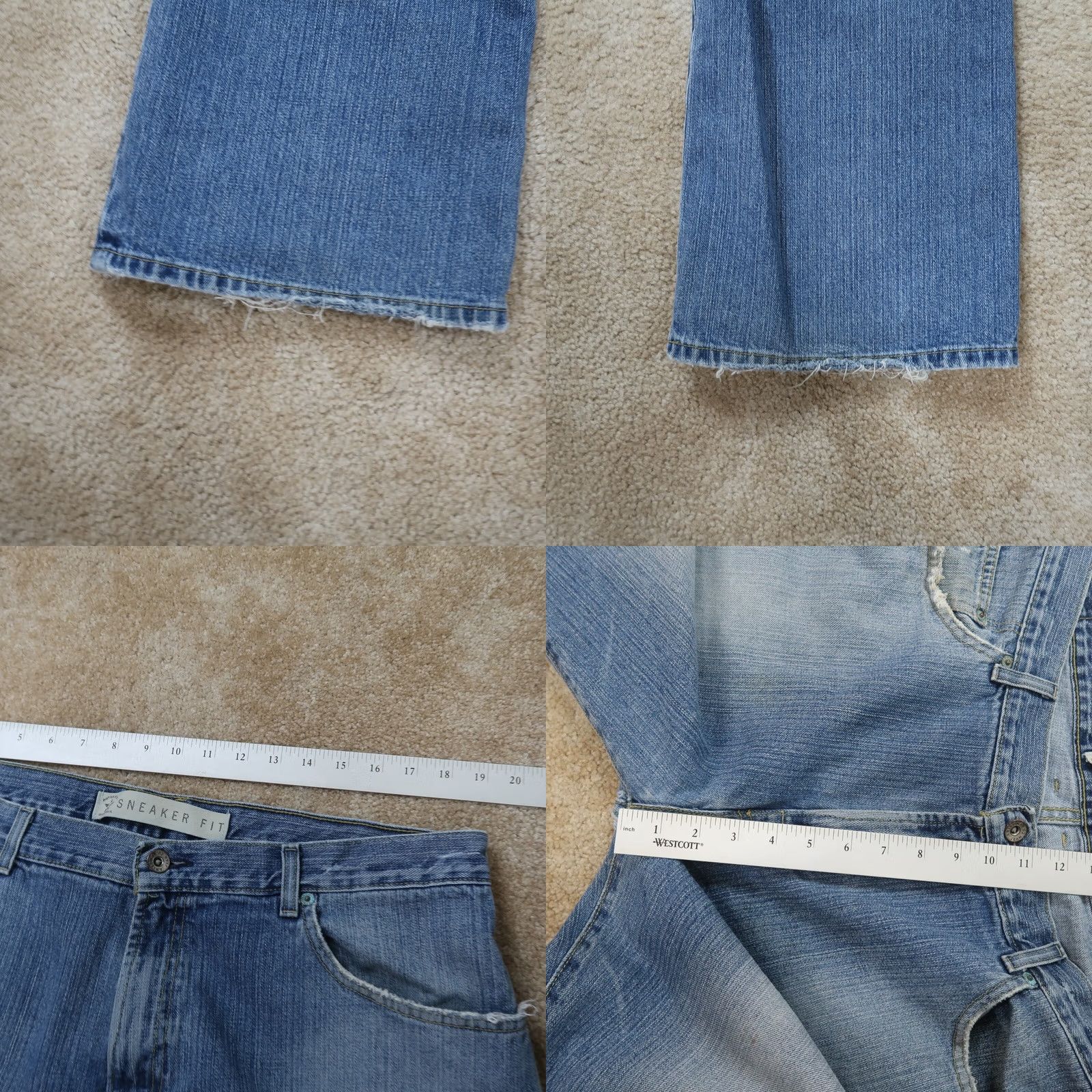 Vintage Arizona Jeans Jeans men 38x30 Blue Denim Distressed Relaxed Straight 5-Pocket Zip Button Vintage: No 90s Grunge Rockabilly Men Brown? Size US 38 / EU 54 - 9 Thumbnail