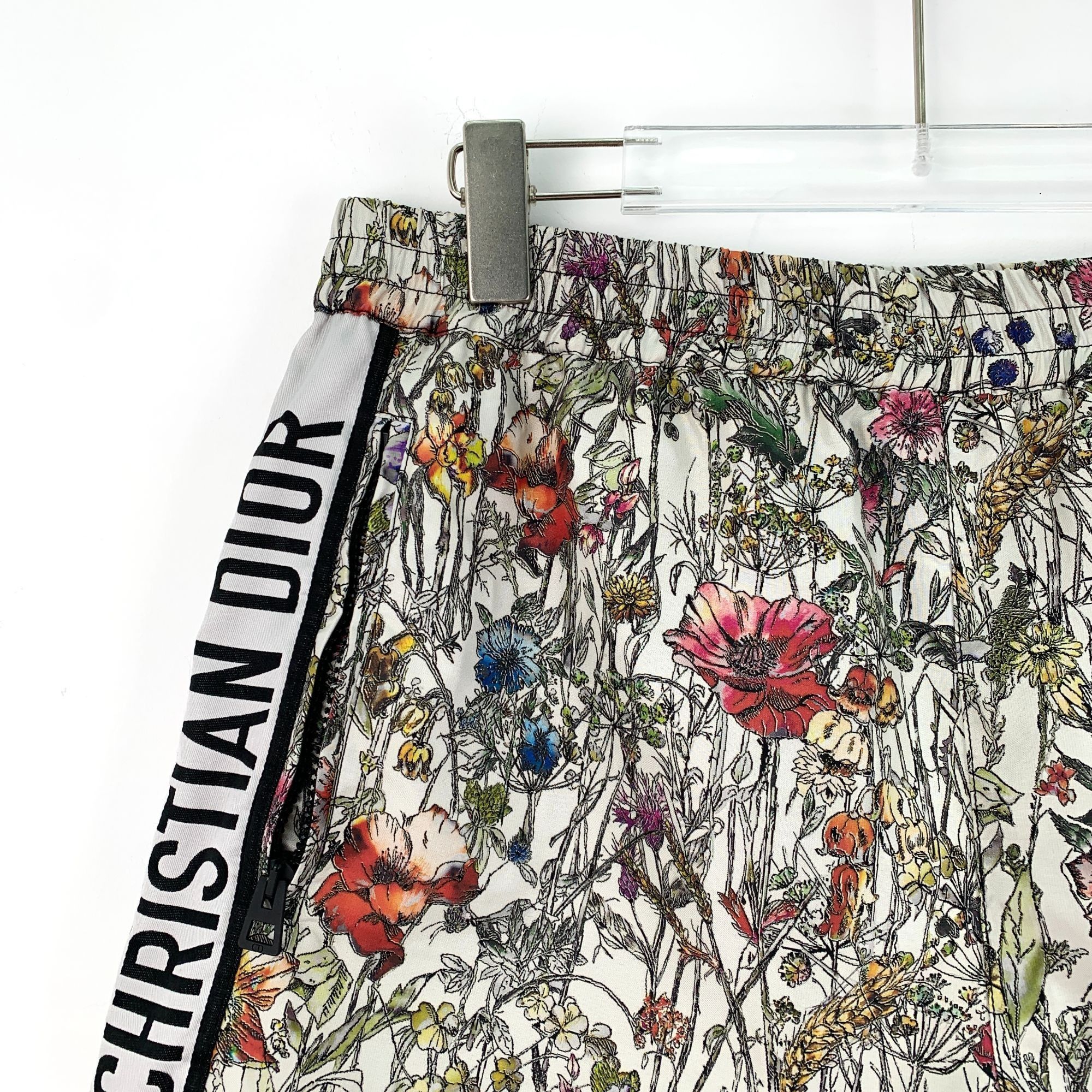 Dior Christian Dior Womens Floral Print Silk-Blend Shorts Size M Size 25" / US 0 / IT 36 - 4 Thumbnail