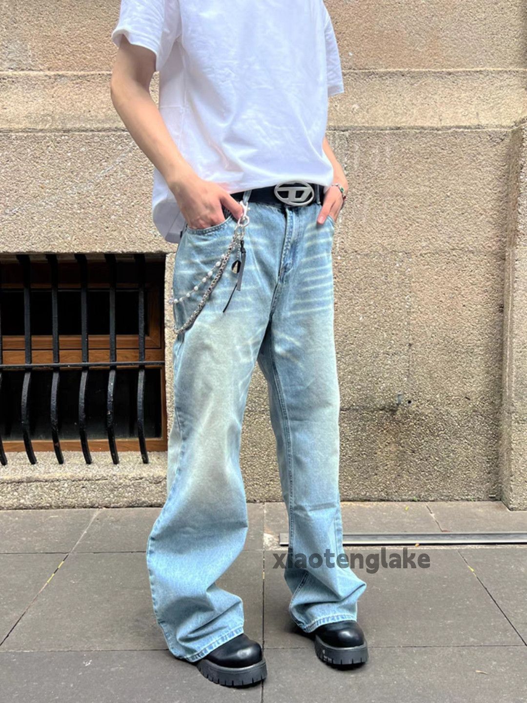 Jean × Vintage washed faded cleanfit yuppie bootcut y2k loose jeans Size US 32 / EU 48 - 2 Thumbnail