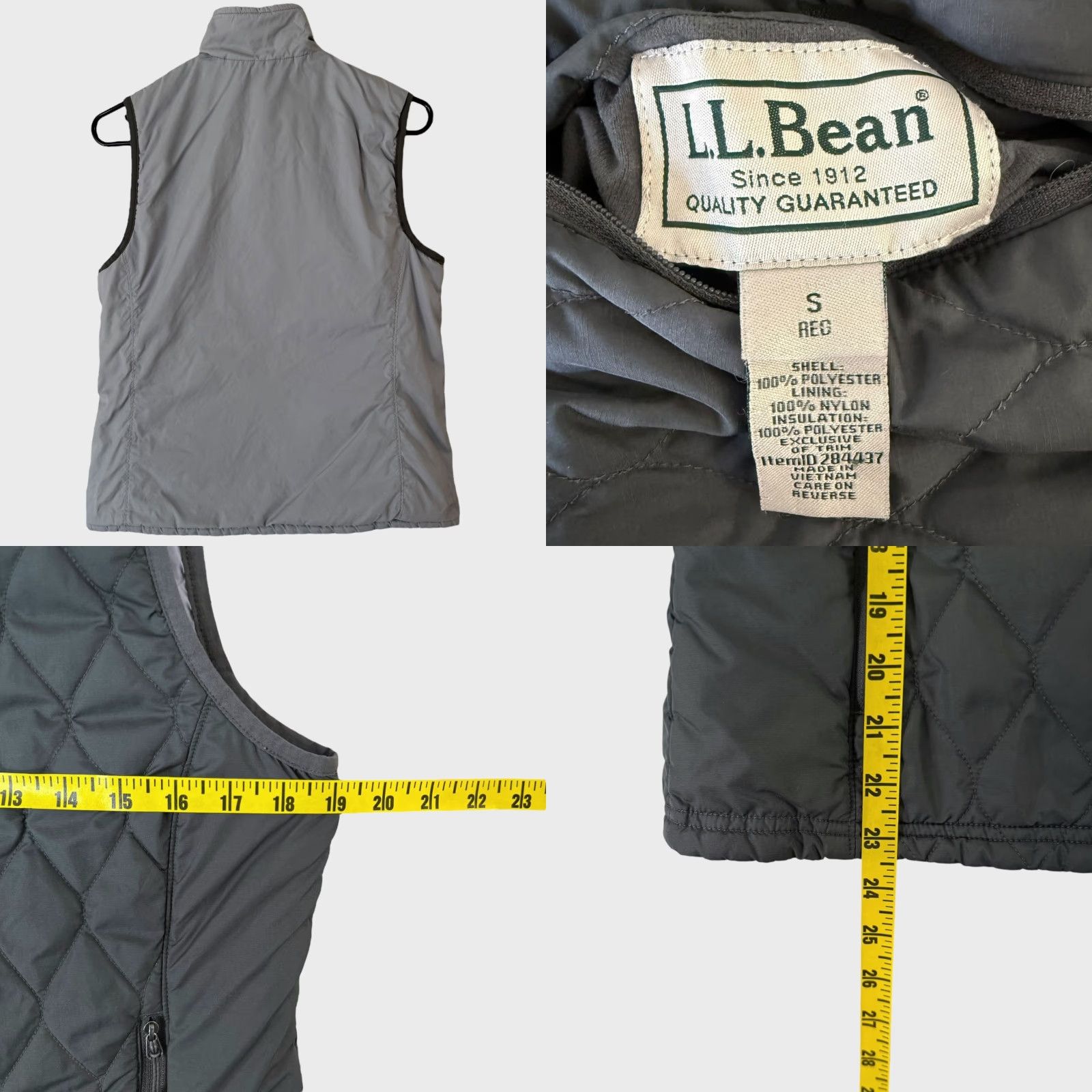 Vintage L.L. Bean Lightweight Reversible Quilted Vest Gray Women’s Small Outdoors Hiking Vest Size S / US 4 / IT 40 - 8 Thumbnail