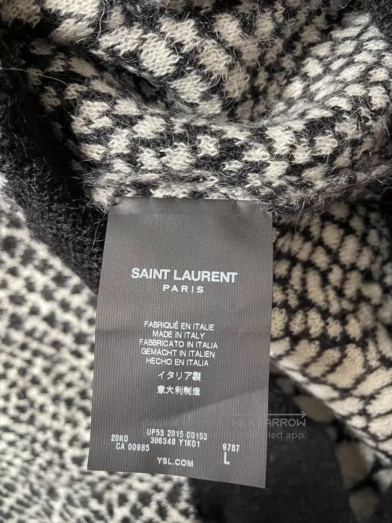Saint Laurent Paris Saint Laurent Paris Crocodile Pattern Mohair Knit Open Car Size US L / EU 52-54 / 3 - 4 Thumbnail