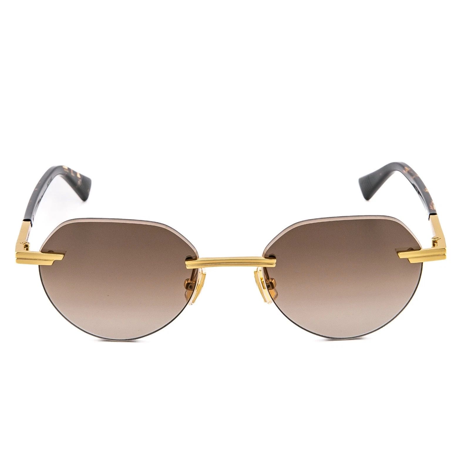 Bottega Veneta BOTTEGA VENETA 1379 BV1379S Brown Classic Oval Sunglass 003 Size ONE SIZE - 4 Thumbnail