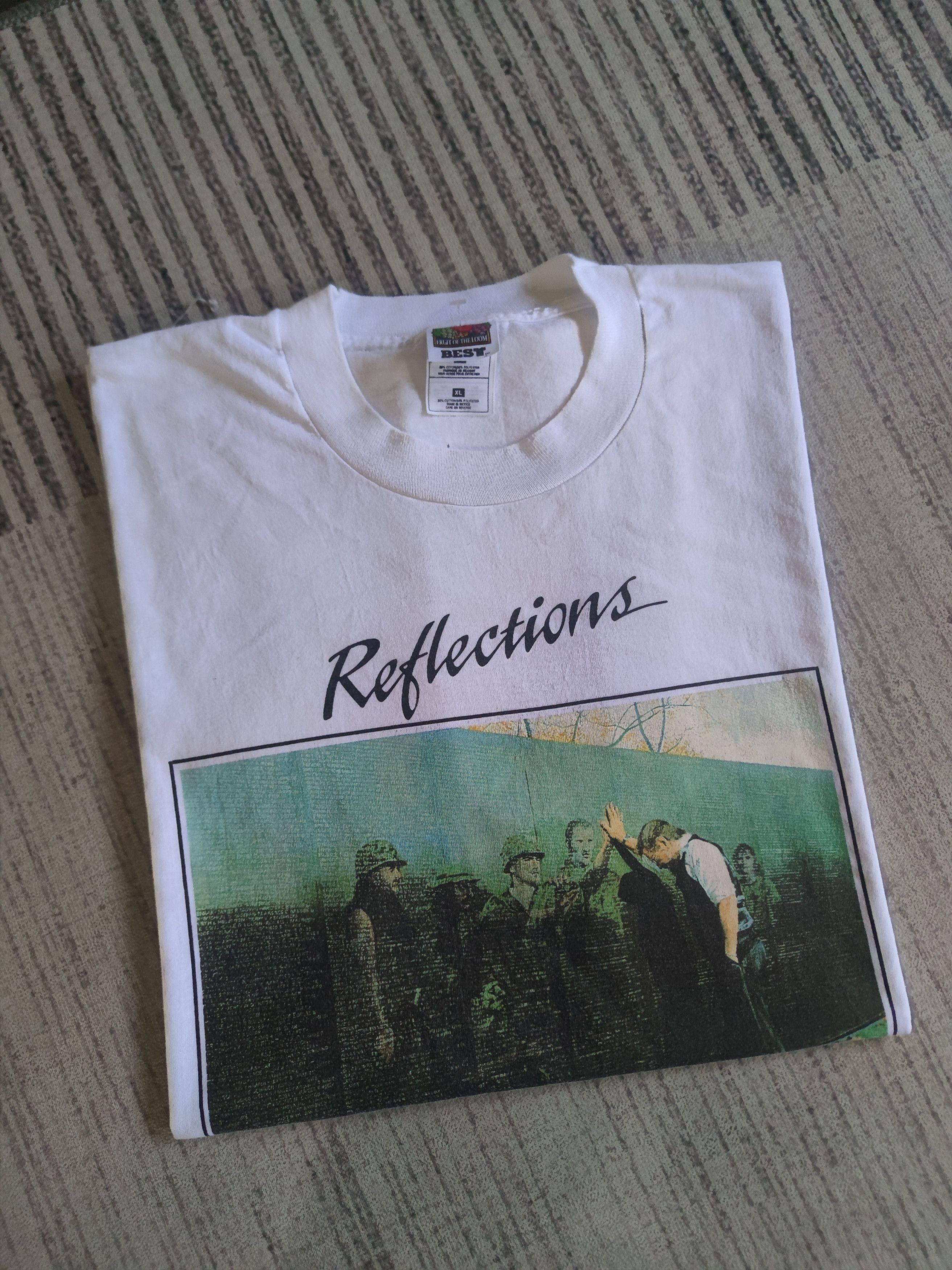 Vintage Vintage 90s Reflections Vietnam Veterans Chapter T Shirt Size US XL / EU 56 / 4 - 2 Thumbnail