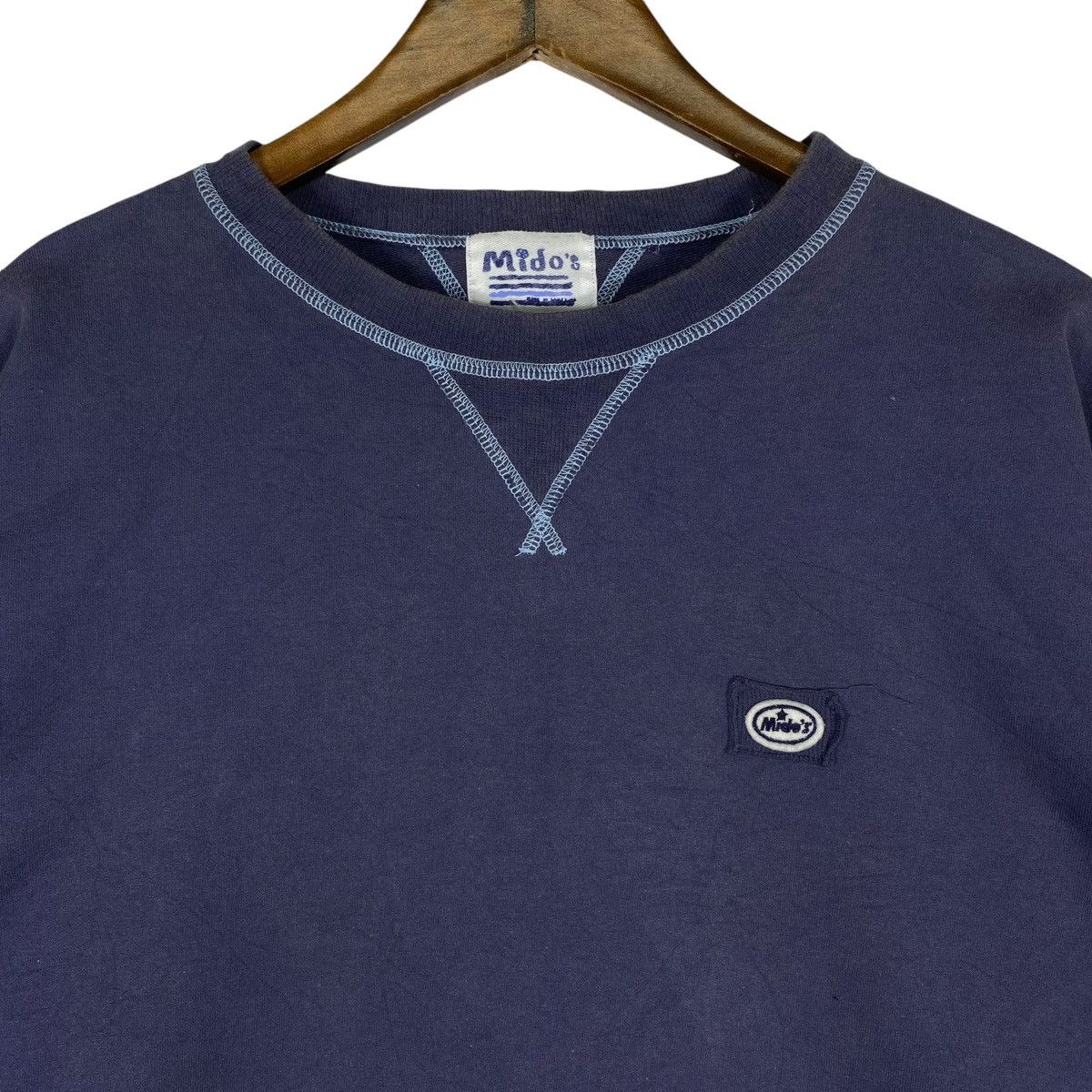 Vintage Vintage Mido’s Crewneck Sweatshirt Navy Blue Pullover Jumper Size US L / EU 52-54 / 3 - 5 Thumbnail