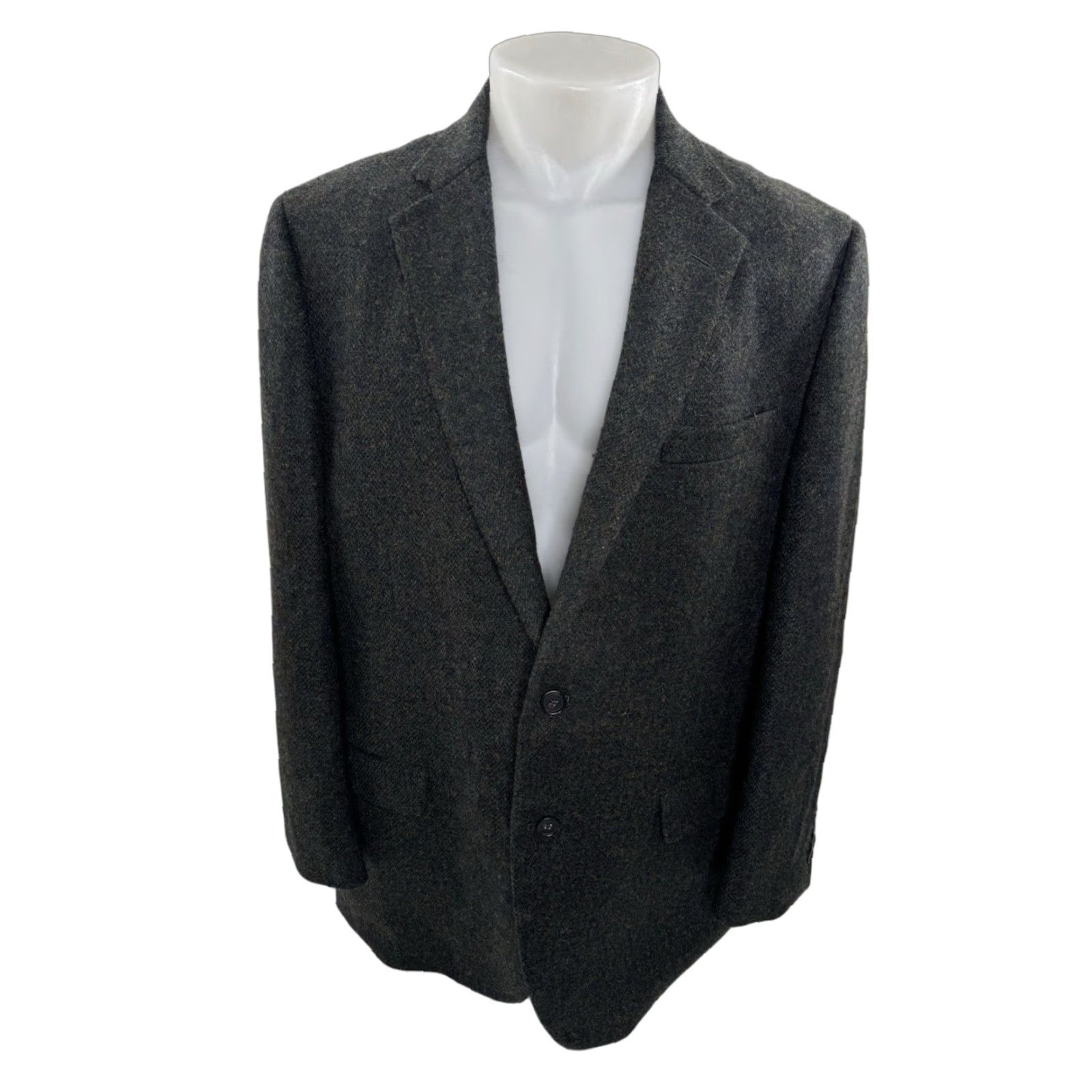 Brooks Brothers BROOKS BROTHERS Blazer Jacket Tweed Wool 44 R Green Purple Gold Men Size 44 Blazer Tweed Wool Vintage: No Size 44R - 1 Thumbnail