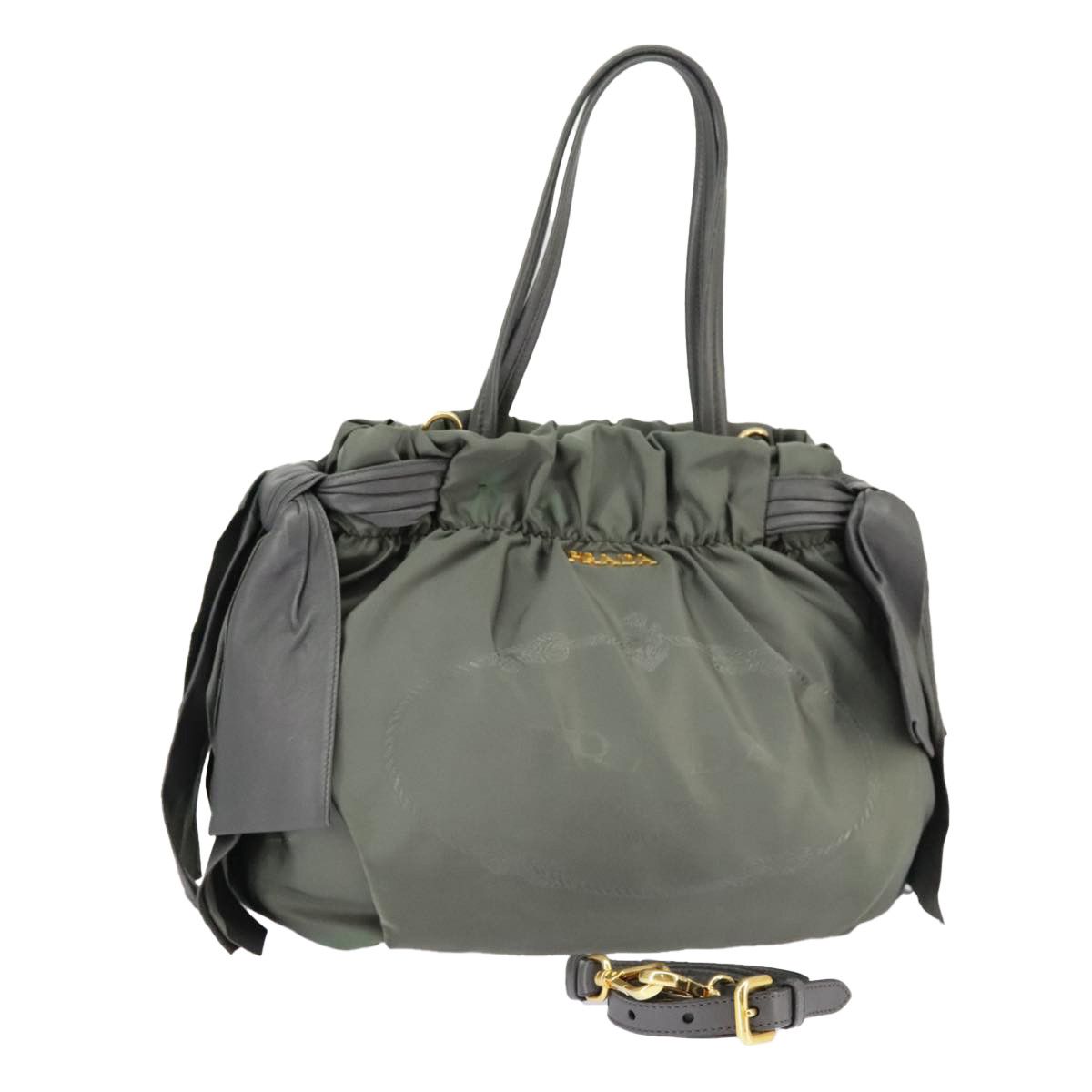 Prada Re-Nylon Khaki Synthetic Handbag (Pre-Owned) Size ONE SIZE - 1 Thumbnail