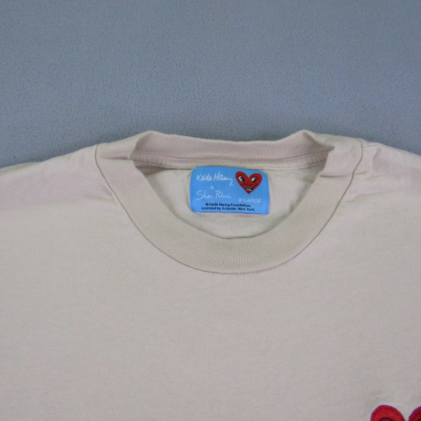 Palace Keith Haring Shirt Mens XL Beige Tan Art Artwork Tee Size US XL / EU 56 / 4 - 2 Thumbnail