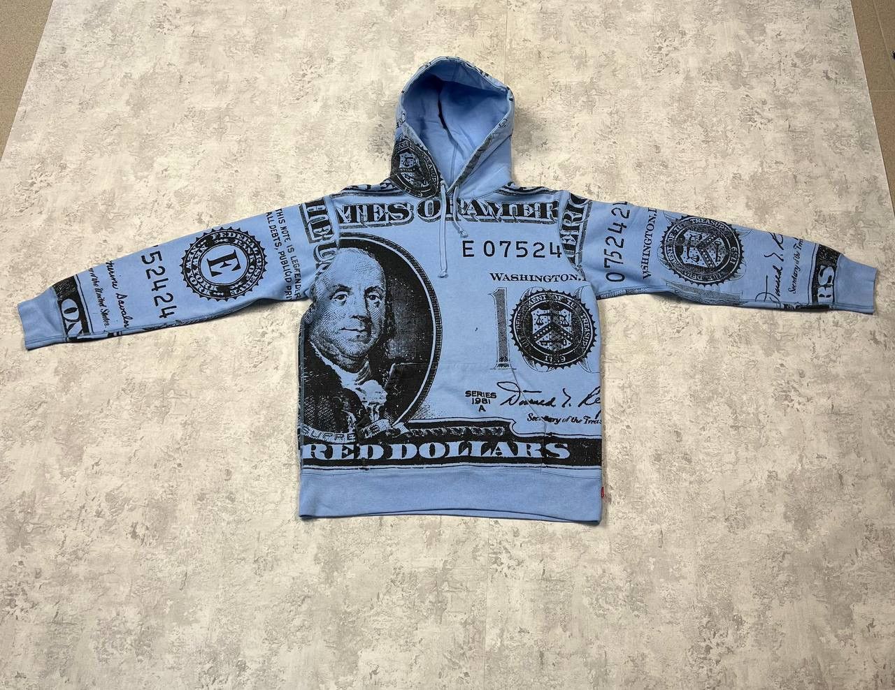 Supreme Supreme Benjamin Franklin 100 Dollar Bill Hoodie Size US L / EU 52-54 / 3 - 8 Thumbnail