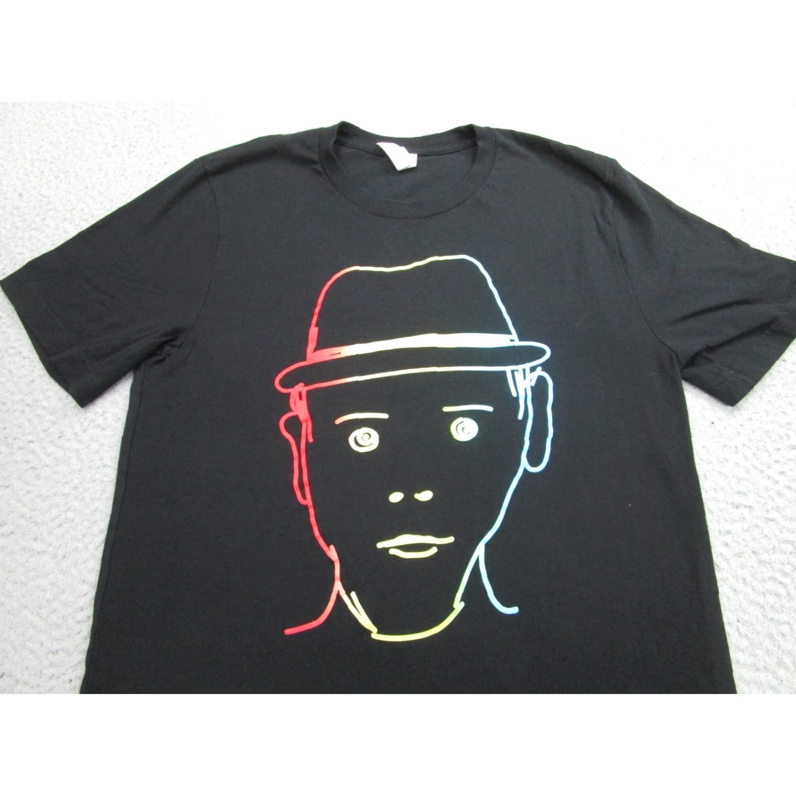 Vintage VINTAGE? (No) Jason Mraz Shirt Mens Medium Black Graphic Tee Concert 90s Neon Face Music Bella+Canvas T-Shirt Men M Black Graphic Print Shirts Size US M / EU 48-50 / 2 - 2 Thumbnail