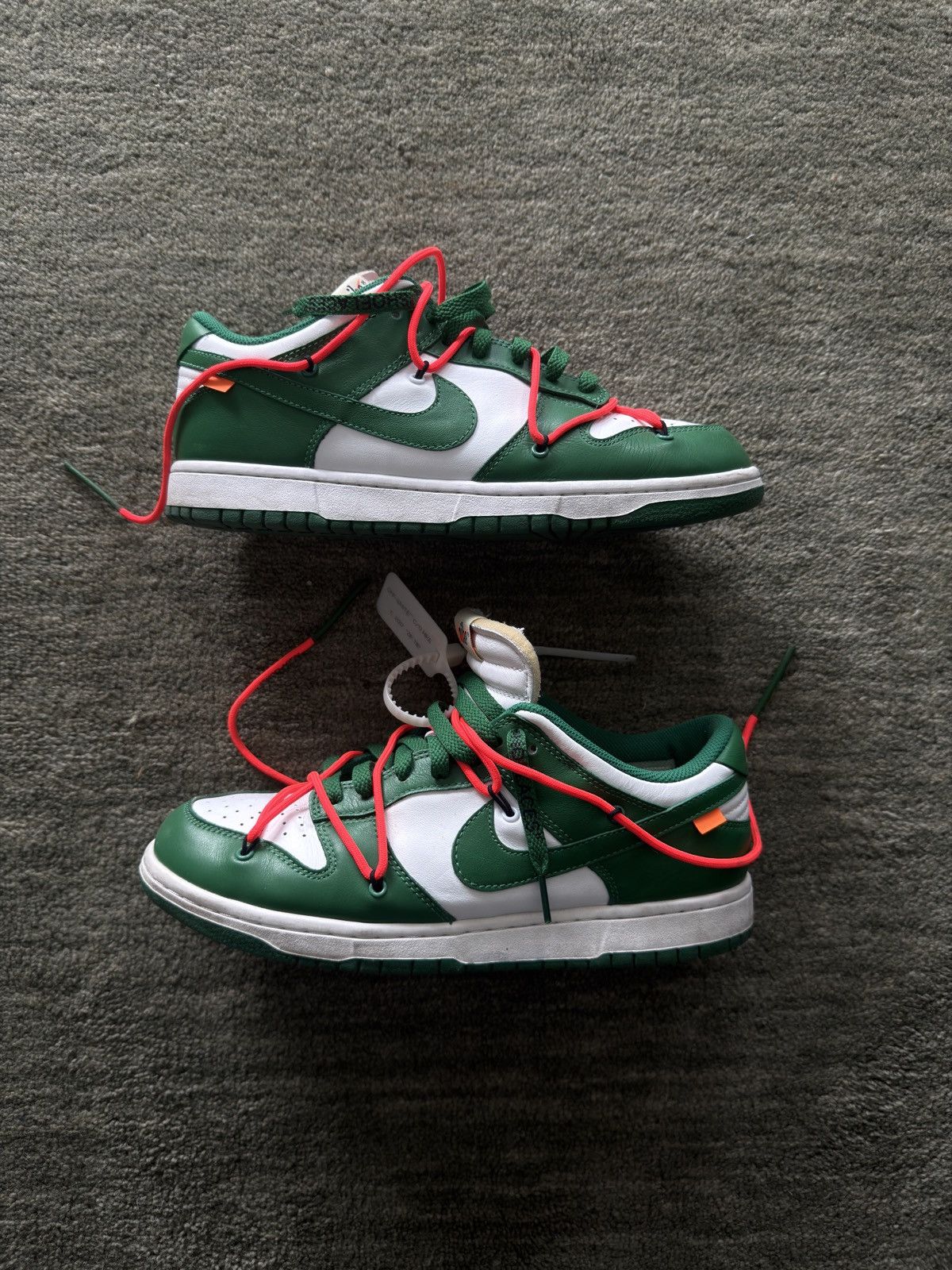 Nike × Off-White OFF WHITE X NIKE DUNK LOW PINE GREEN Size US 9.5 / EU 42-43 - 1 Thumbnail