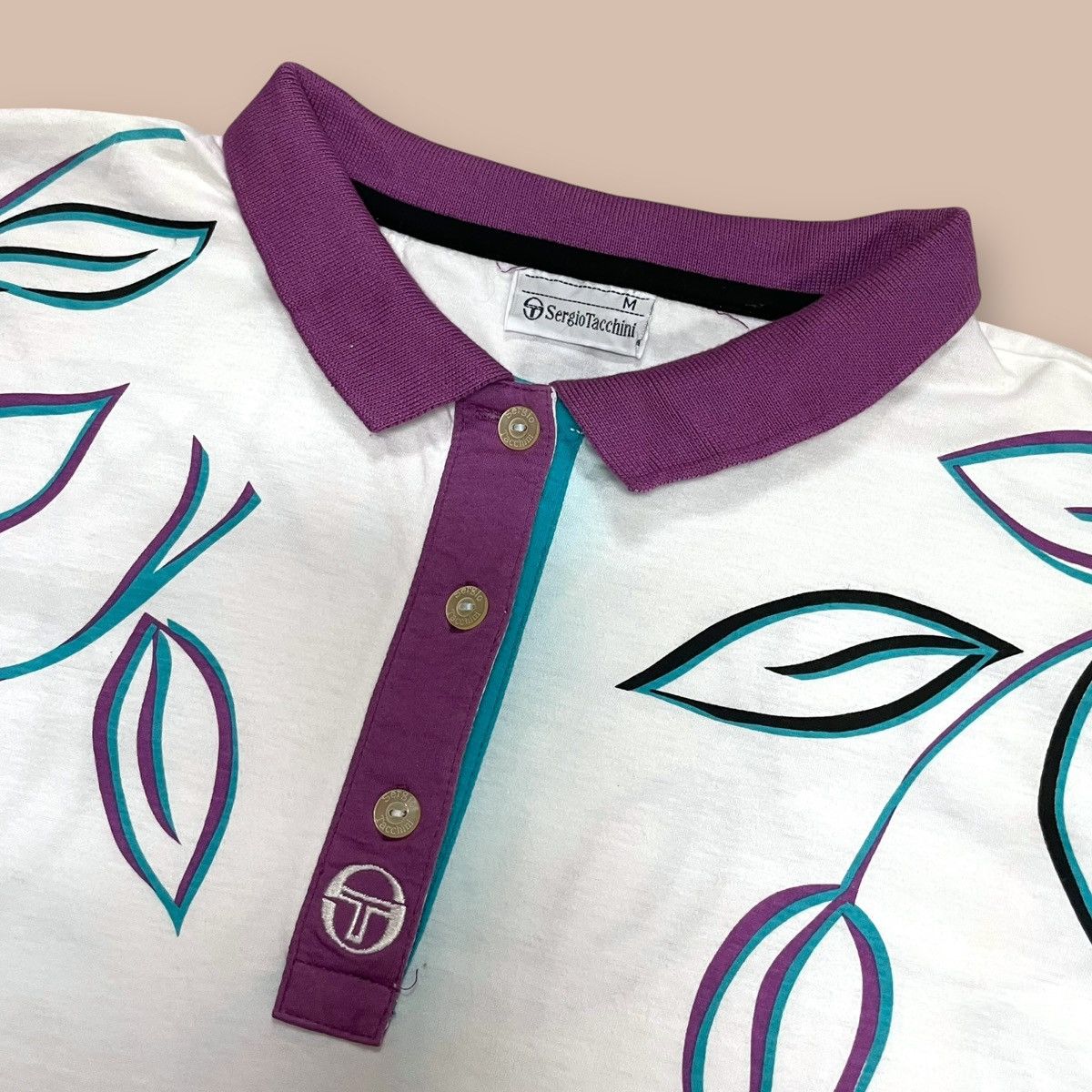 Sergio Tacchini Vintage 1990s Sergio Tacchini Polo Shirt Size US M / EU 48-50 / 2 - 11 Thumbnail