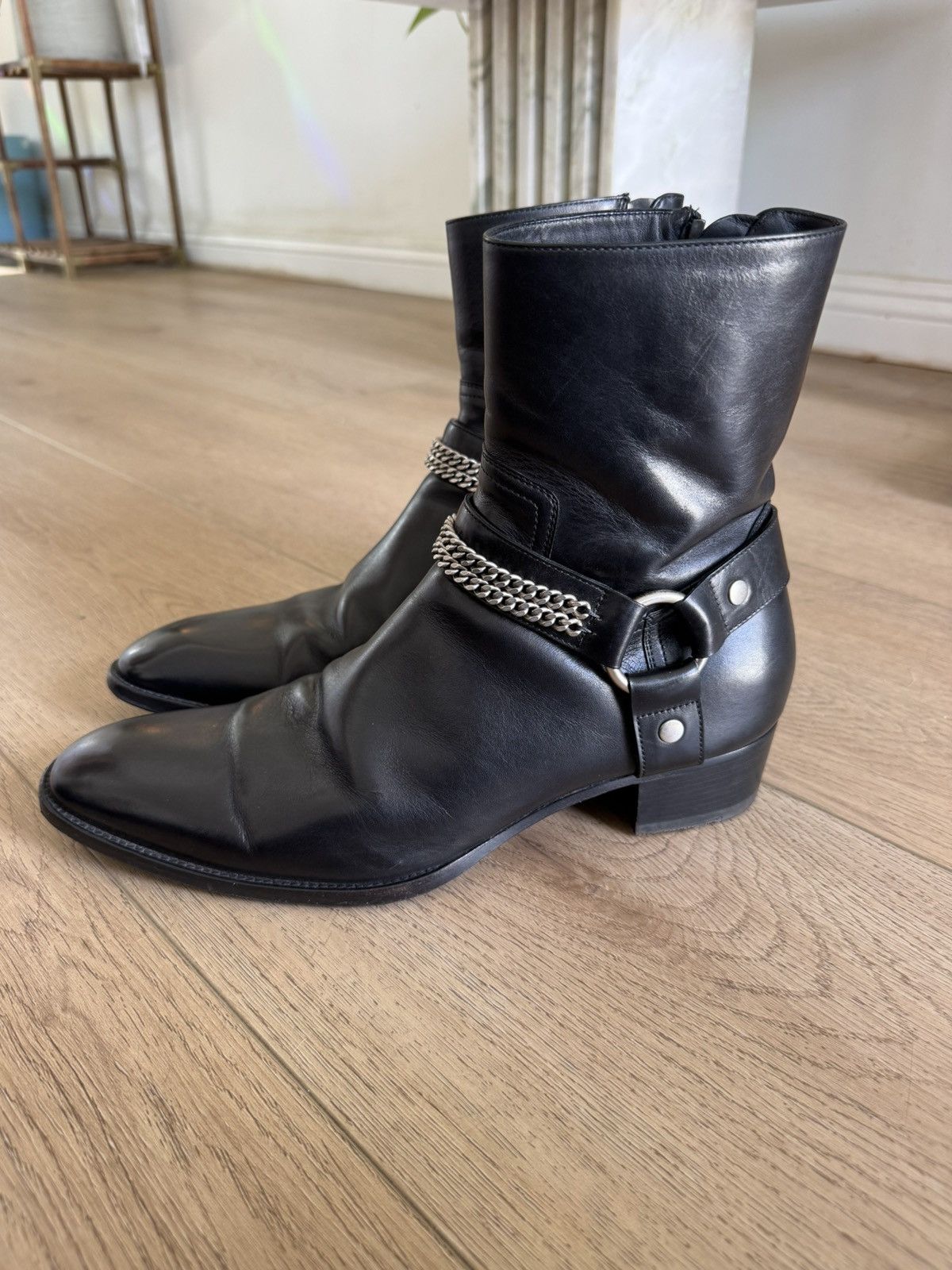 Saint Laurent Paris FW13 Leather Chain Wyatts Size US 9 / EU 42 - 4 Thumbnail