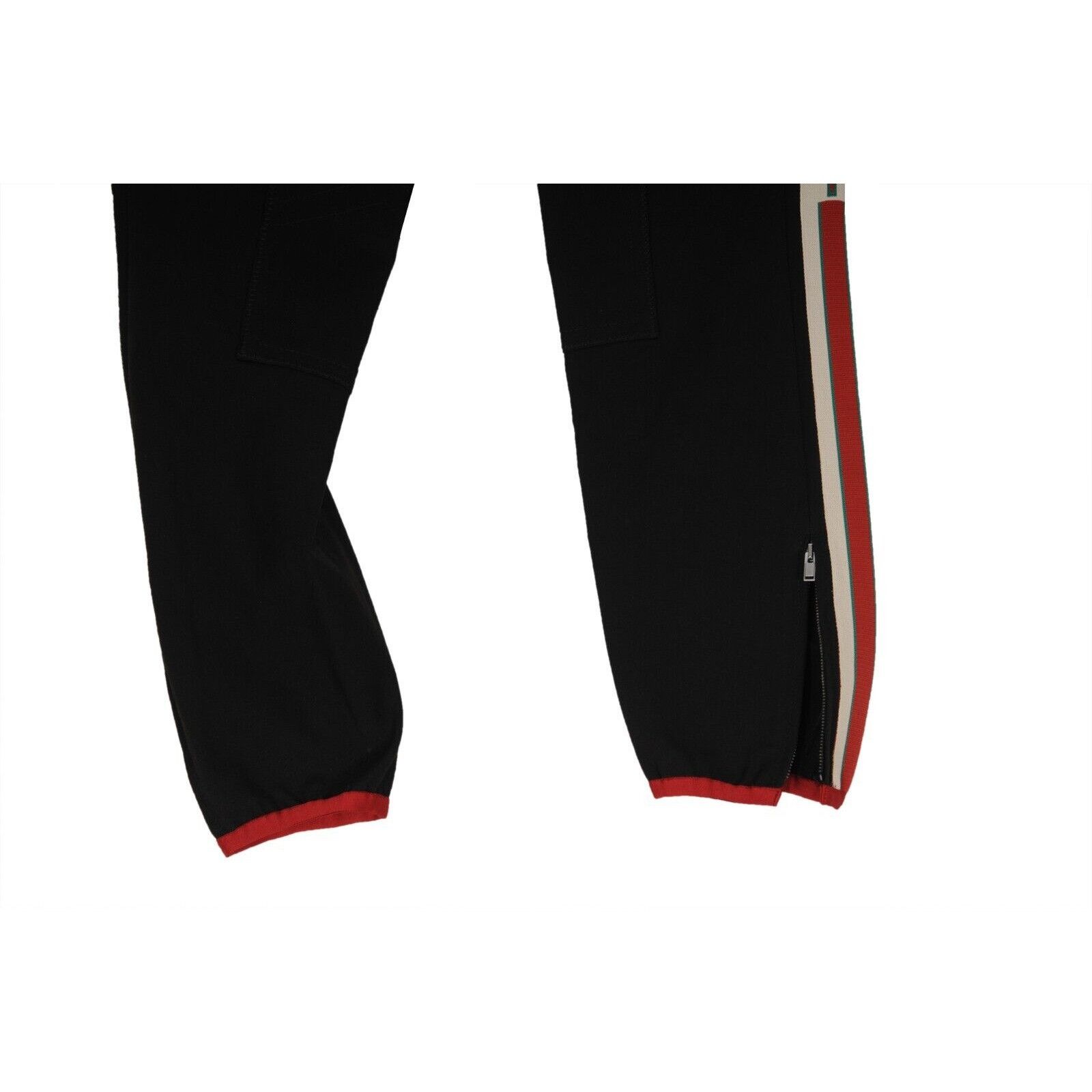 Gucci Side Stripe Logo Pants IT 50 Black Stretch Size US 34 / EU 50 - 3 Thumbnail