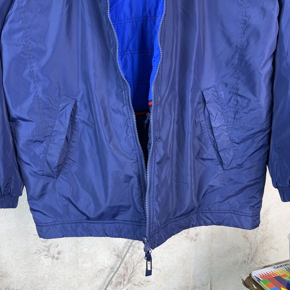 Nike × Vintage Vintage Nike Glasgow Rangers 1997 Jacket Reversibl Blue Size US L / EU 52-54 / 3 - 20 Thumbnail