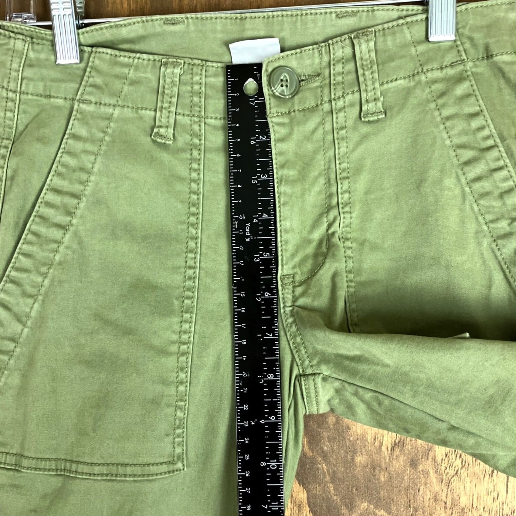 Vintage CAbi Womens Pants Green Low Rise Tapered Ankle Zip Cotton Blend Stretch 2 Size 26" / US 2 / IT 38 - 7 Thumbnail