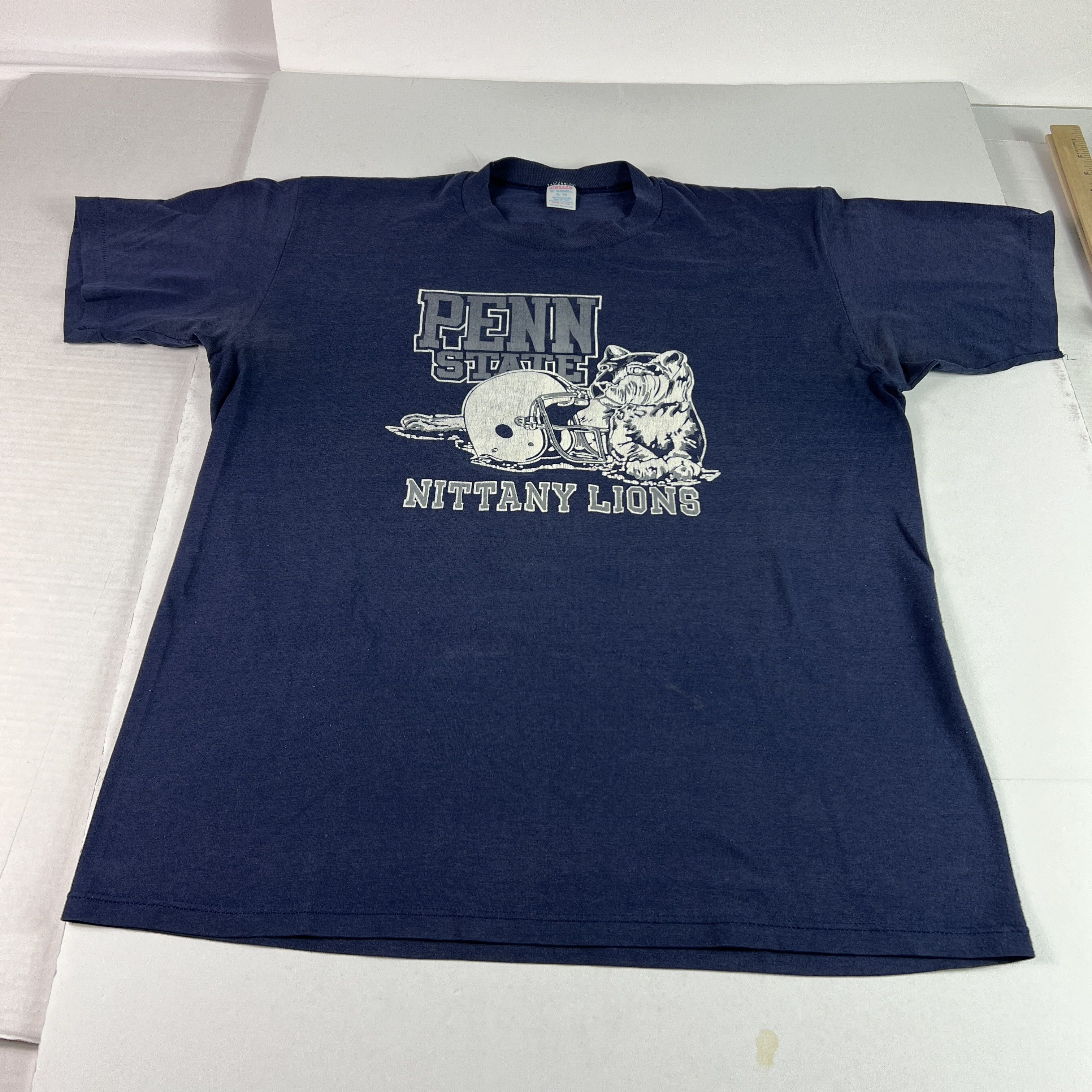 Jerzees VTG 80s Penn State Nittany Lion Shirt Blue Faded Tee Size US M / EU 48-50 / 2 - 1 Thumbnail