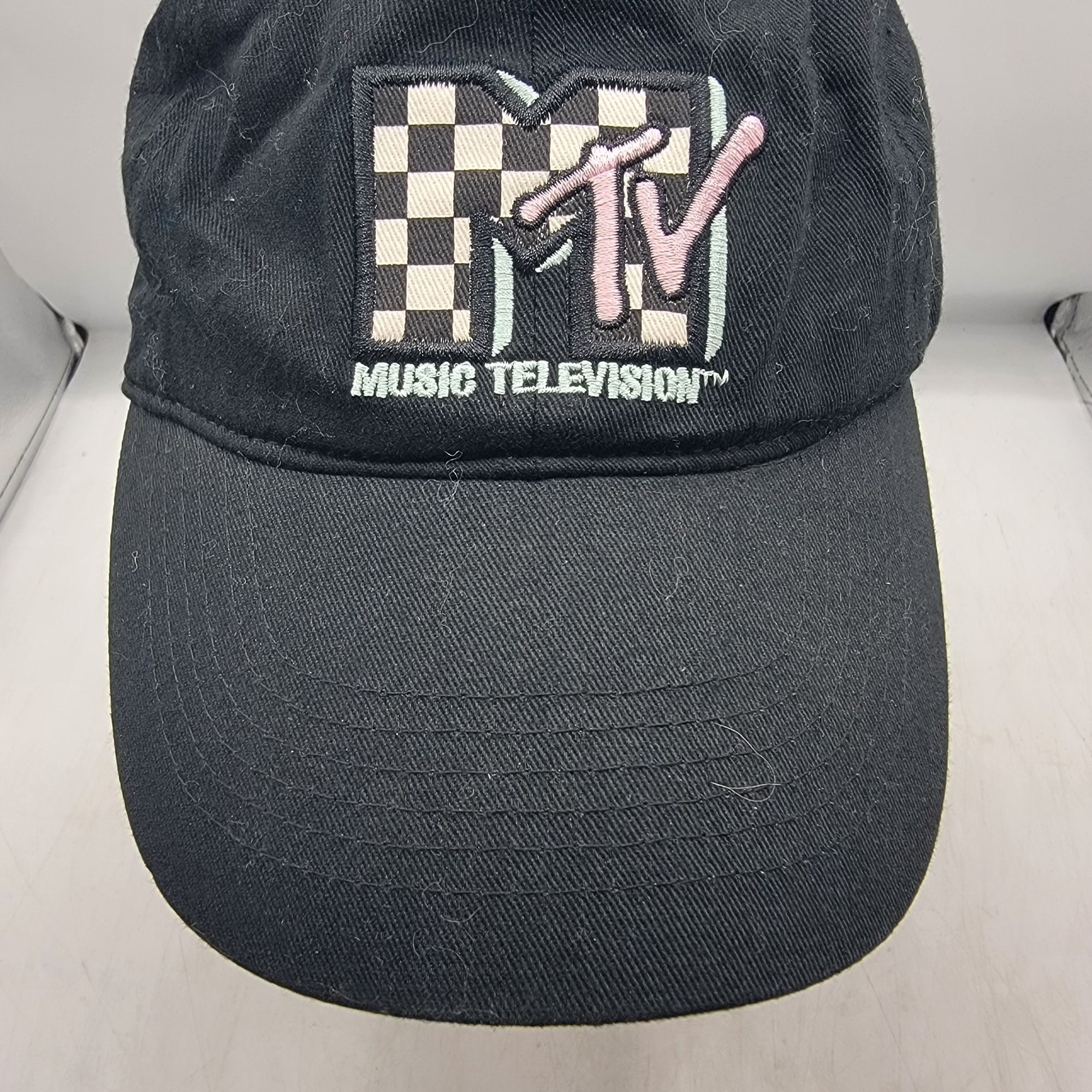 Mtv MTV Music Television Checkered Logo Black Adjustable Hat Cap Size ONE SIZE - 10 Thumbnail